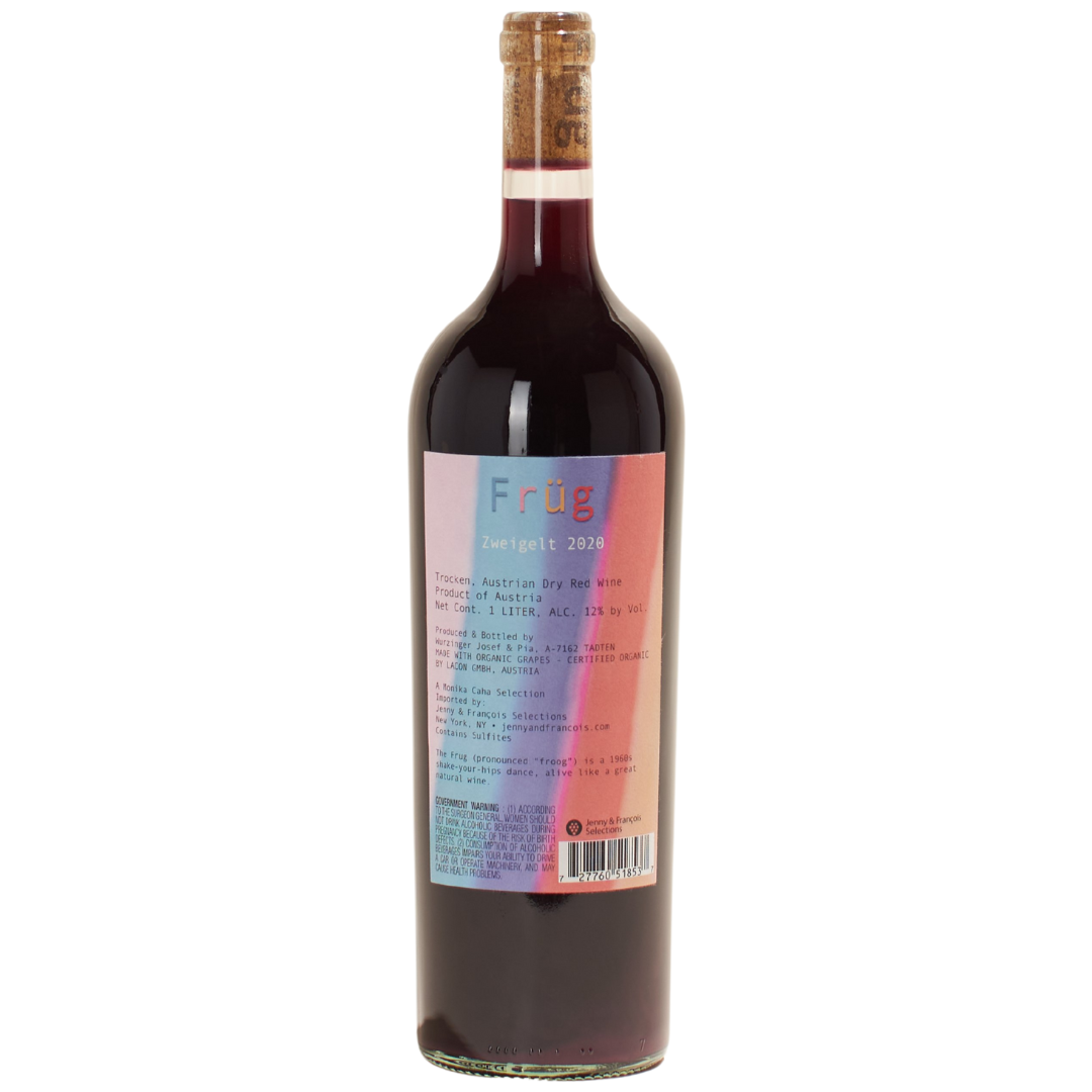 zweigelt frug natural red wine burgenland austria back