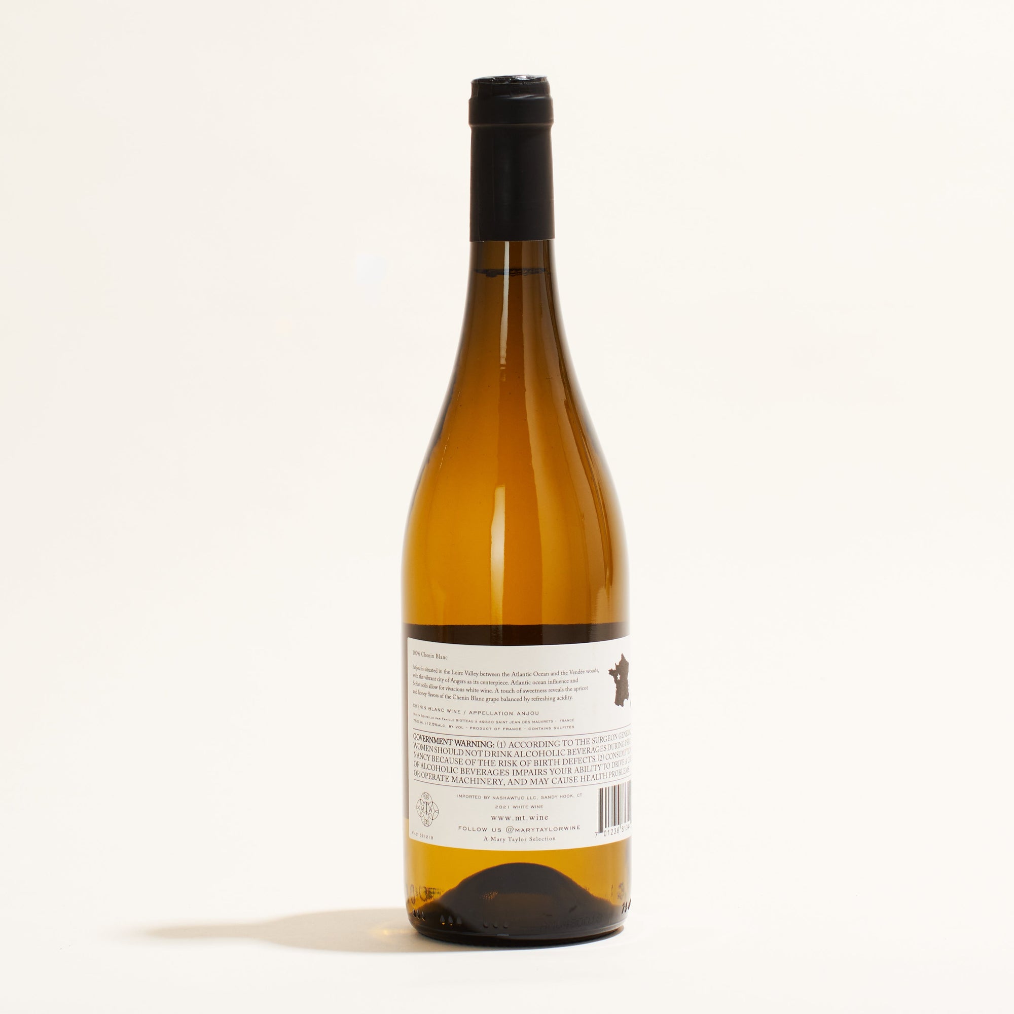 Anjou Blanc Pascal Biotteau natural white wine Anjou France back