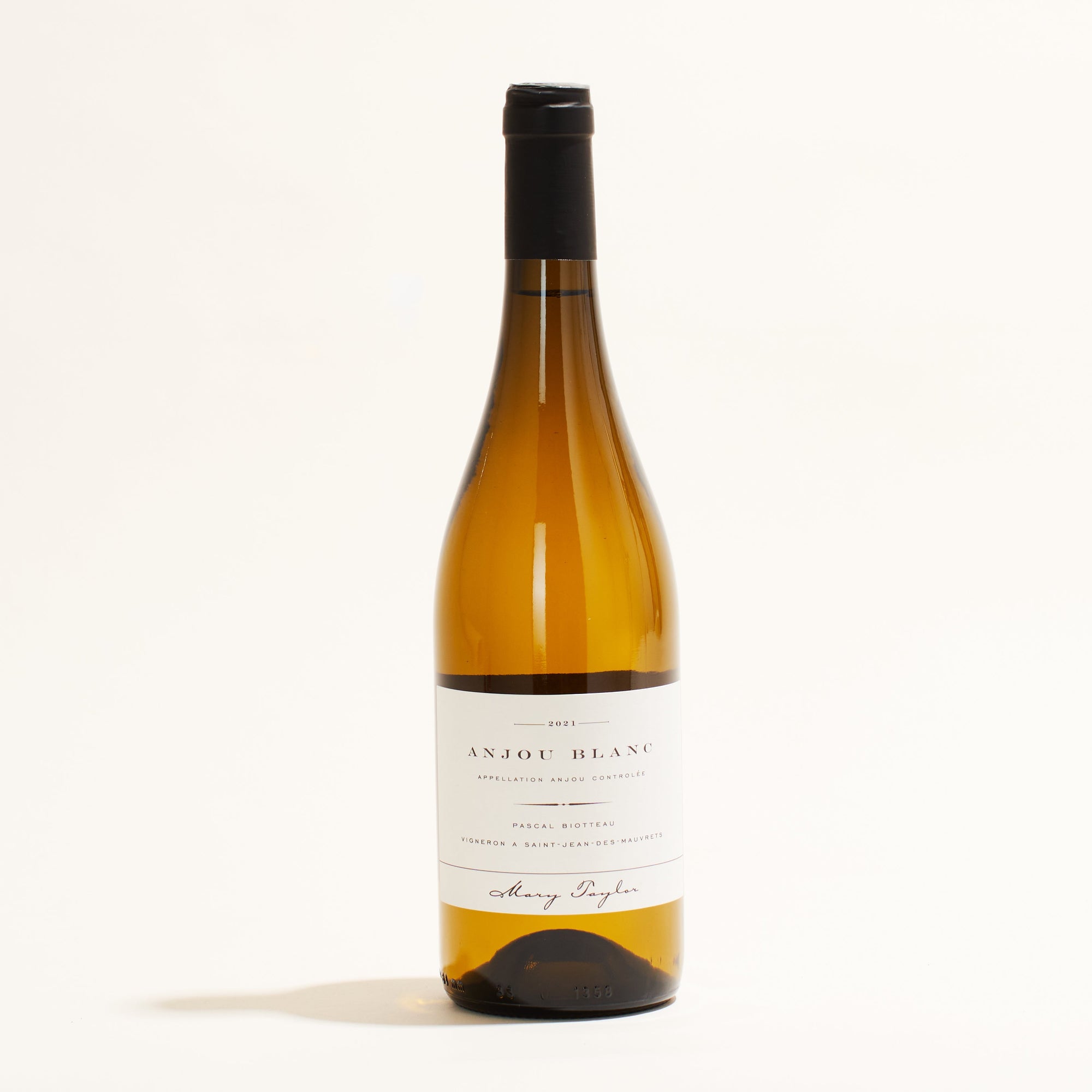 Anjou Blanc Pascal Biotteau natural white wine Anjou France front