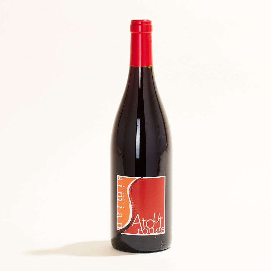 Atout Rouge Simian natural red wine Rhone Valley France front