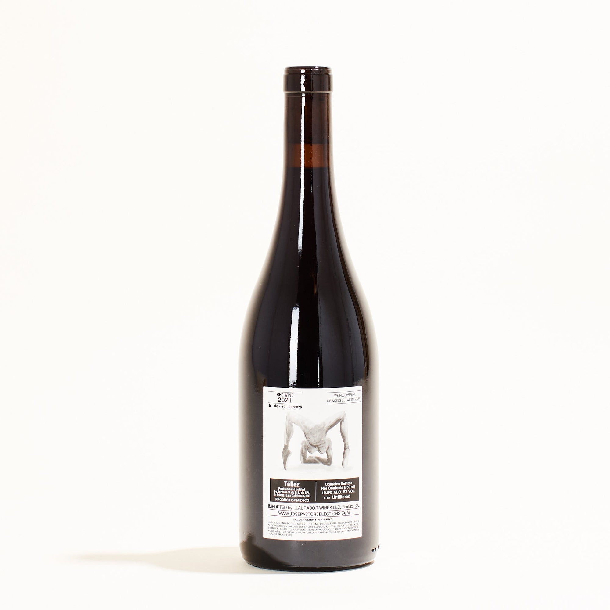 Bichi Nicky Snicky natural red wine Baja California Mexico back