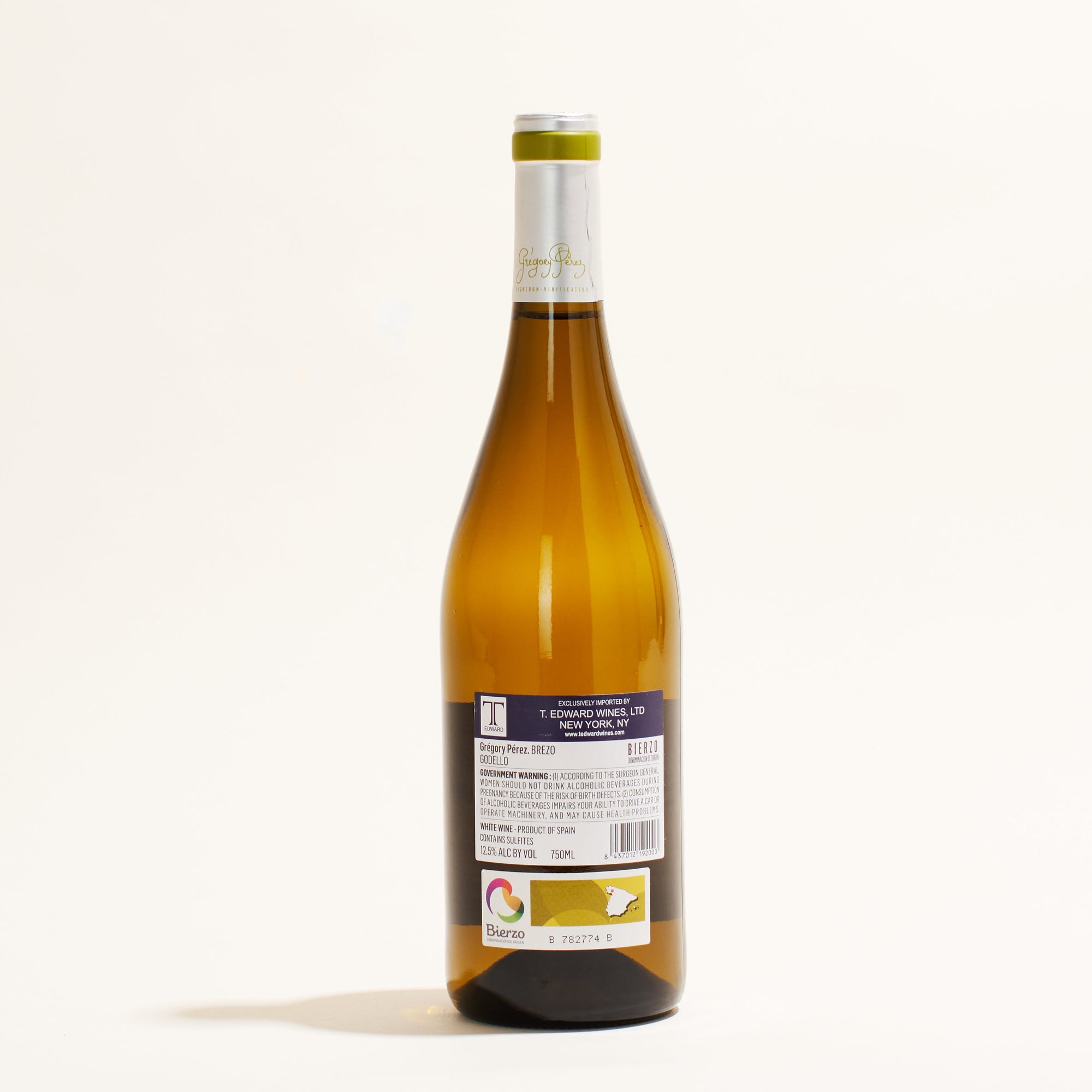 Brezo Blanco Gregory Perez natural white wine Bierzo Spain Back