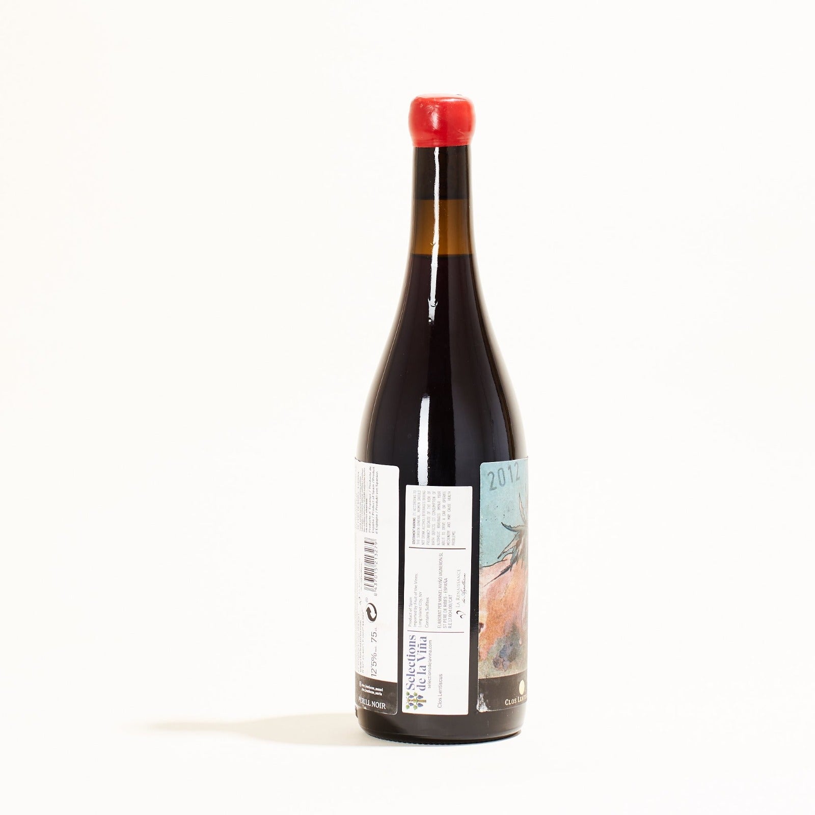 Clos Lentiscus Perril Noir  natural red wine Penedes Spain back label
