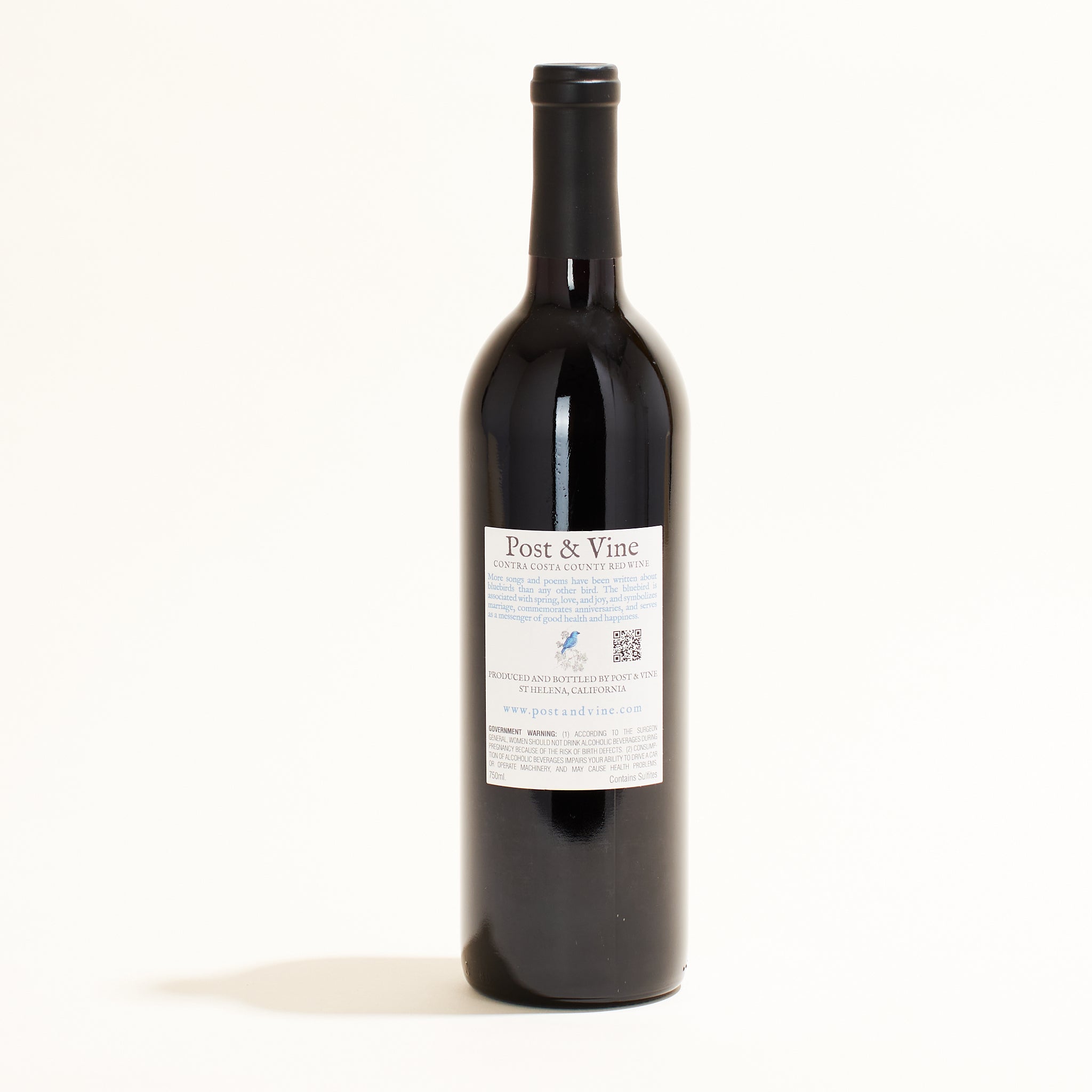 Contra Costa Carignane Post &amp; Vine natural red wine Contra Costa County USA back
