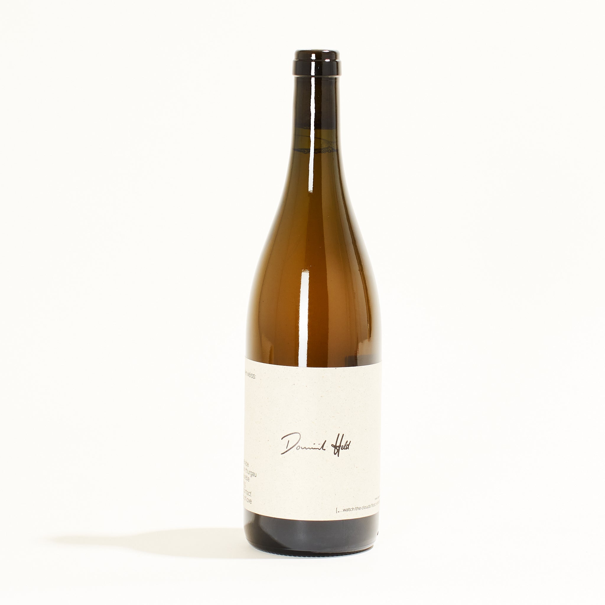 Dominik Held Cuvée Weiss White Blend natural white wine Rheinhessen Germany front label