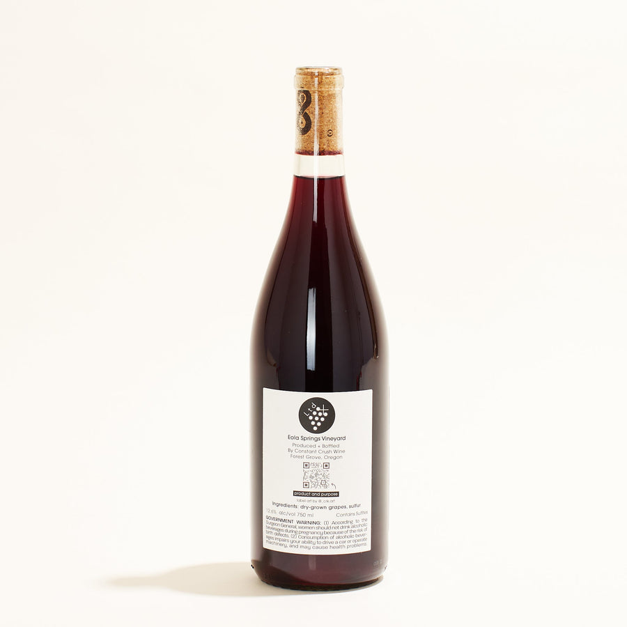 Eola Springs Gamay Limited Addition natural red wine Eola-Amity Hills USA back