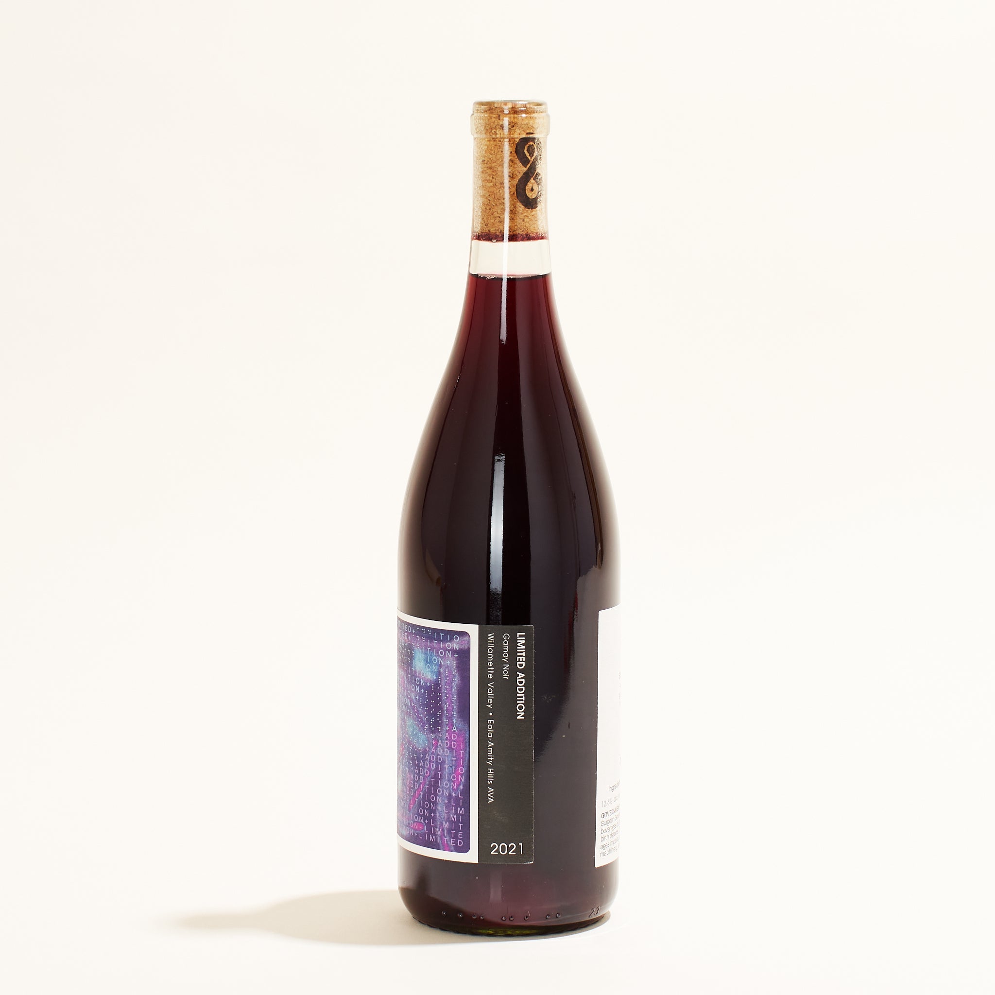 Eola Springs Gamay Limited Addition natural red wine Eola-Amity Hills USA side