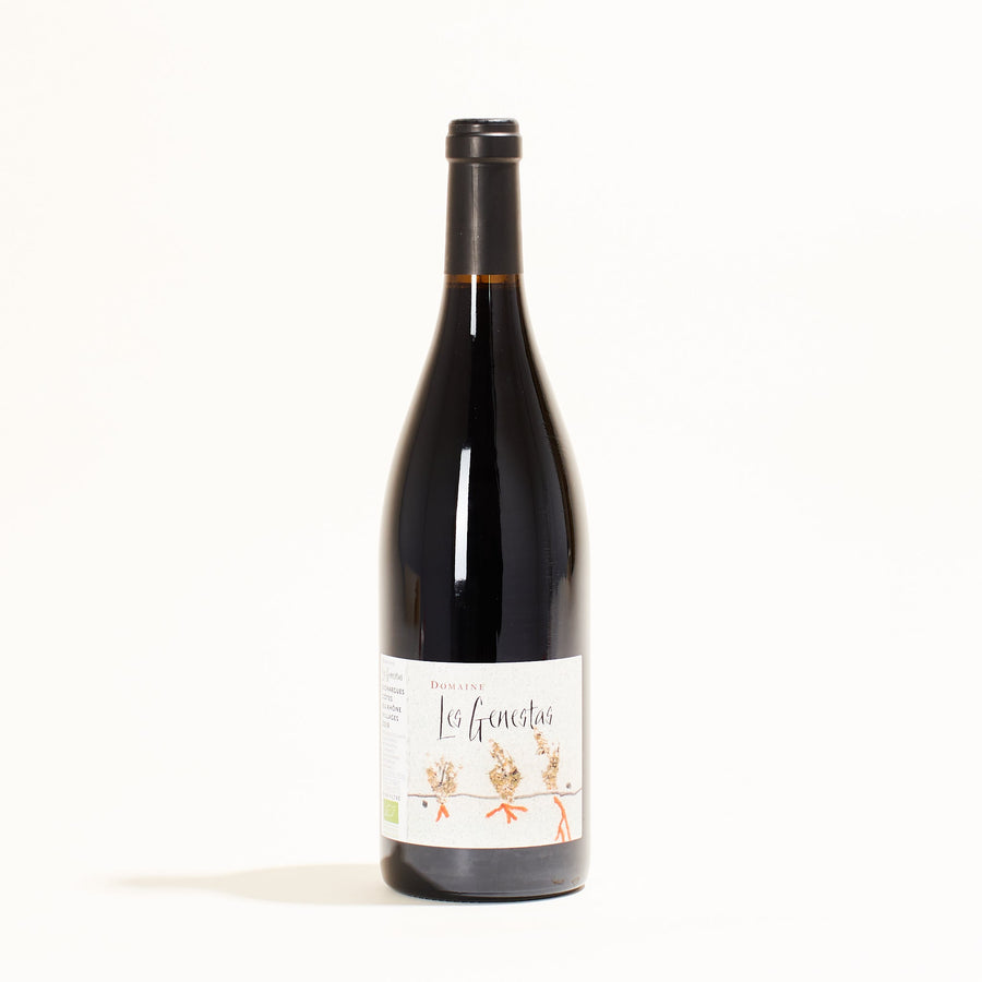 Estezargues Genestas natural red wine Southern Rhone France front label
