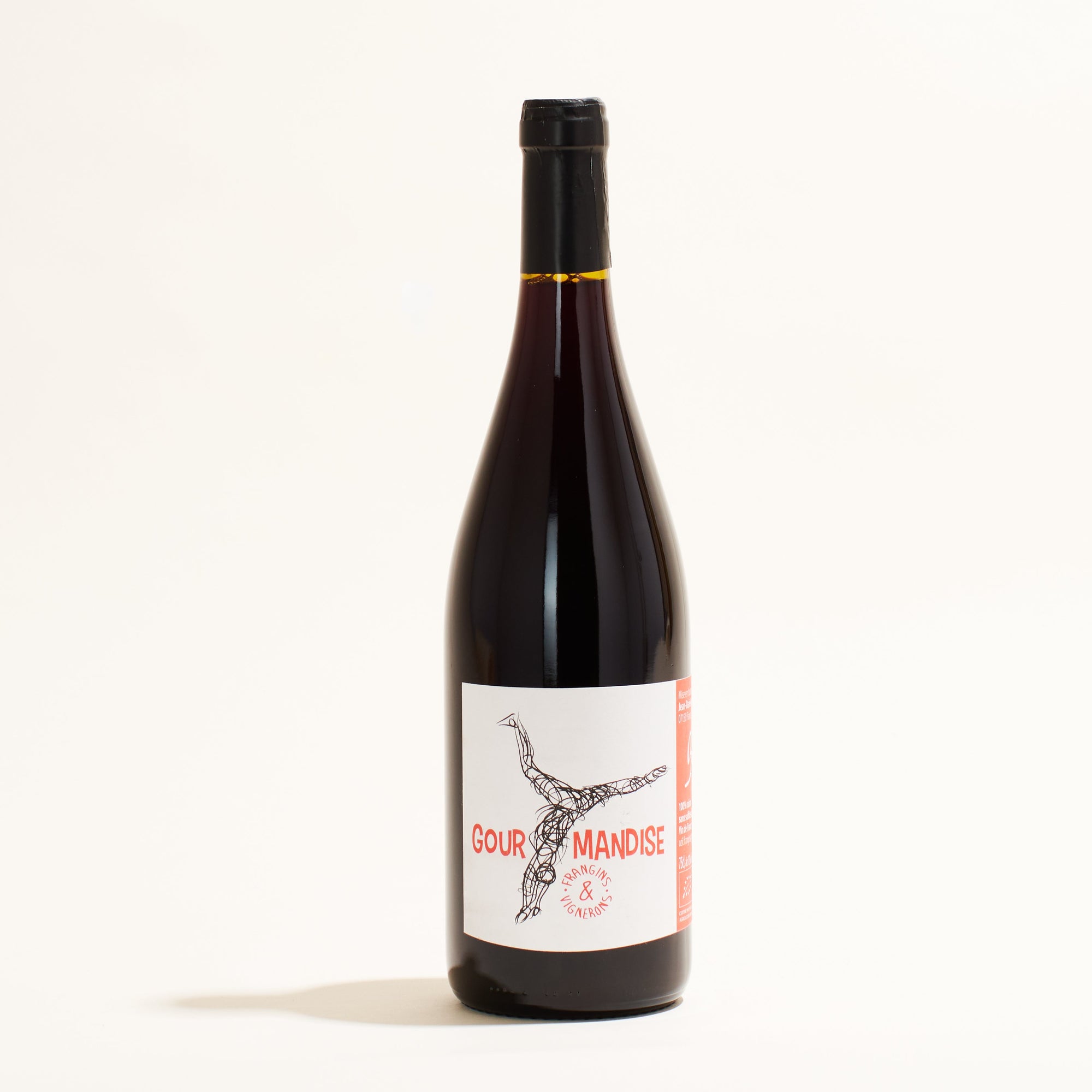 Gourmandise Domaine Ozil natural red wine Lagorce France front