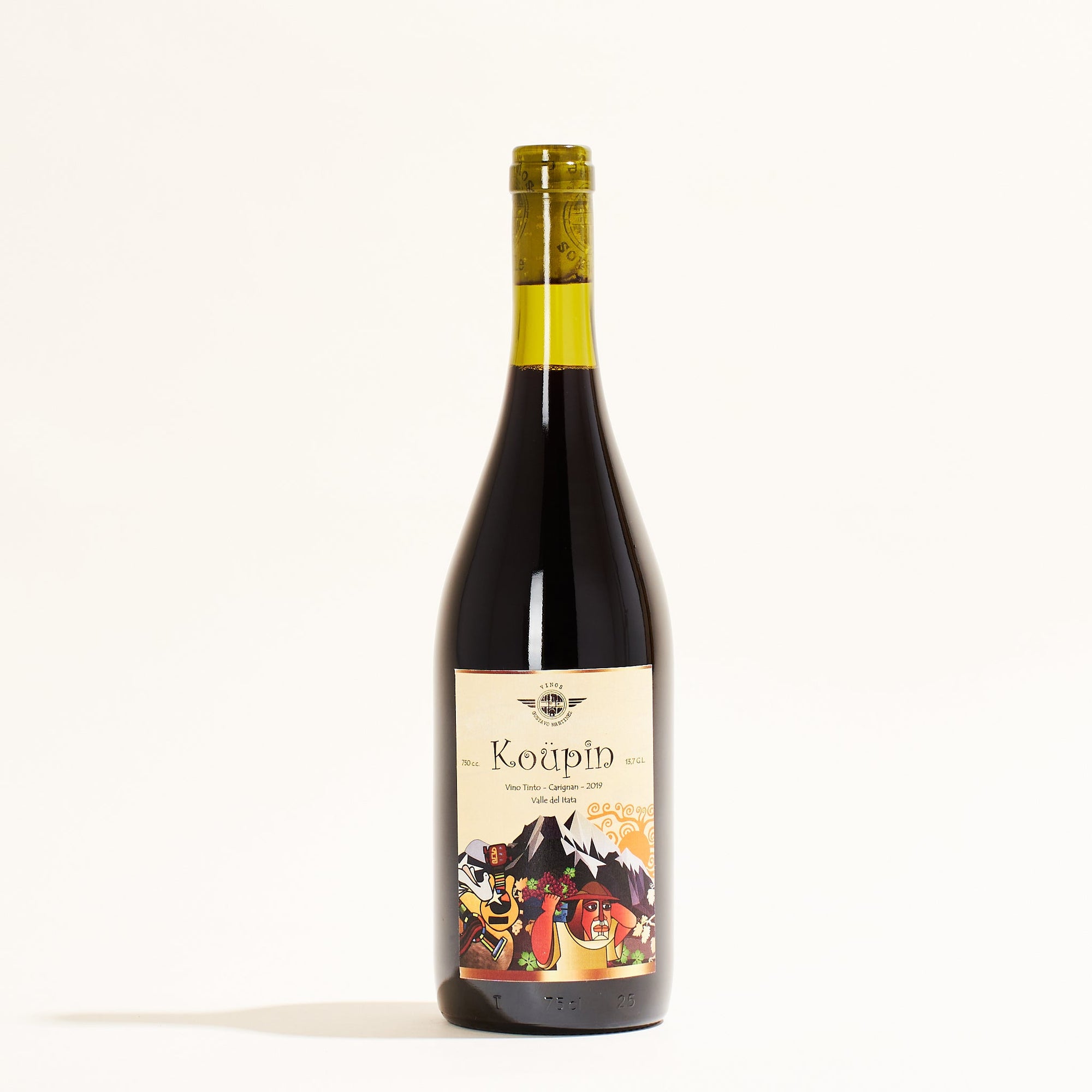 Koupin Carignan Valle del Itata Red   Gustavo Martinez  natural red wine Itata Valley Chile front