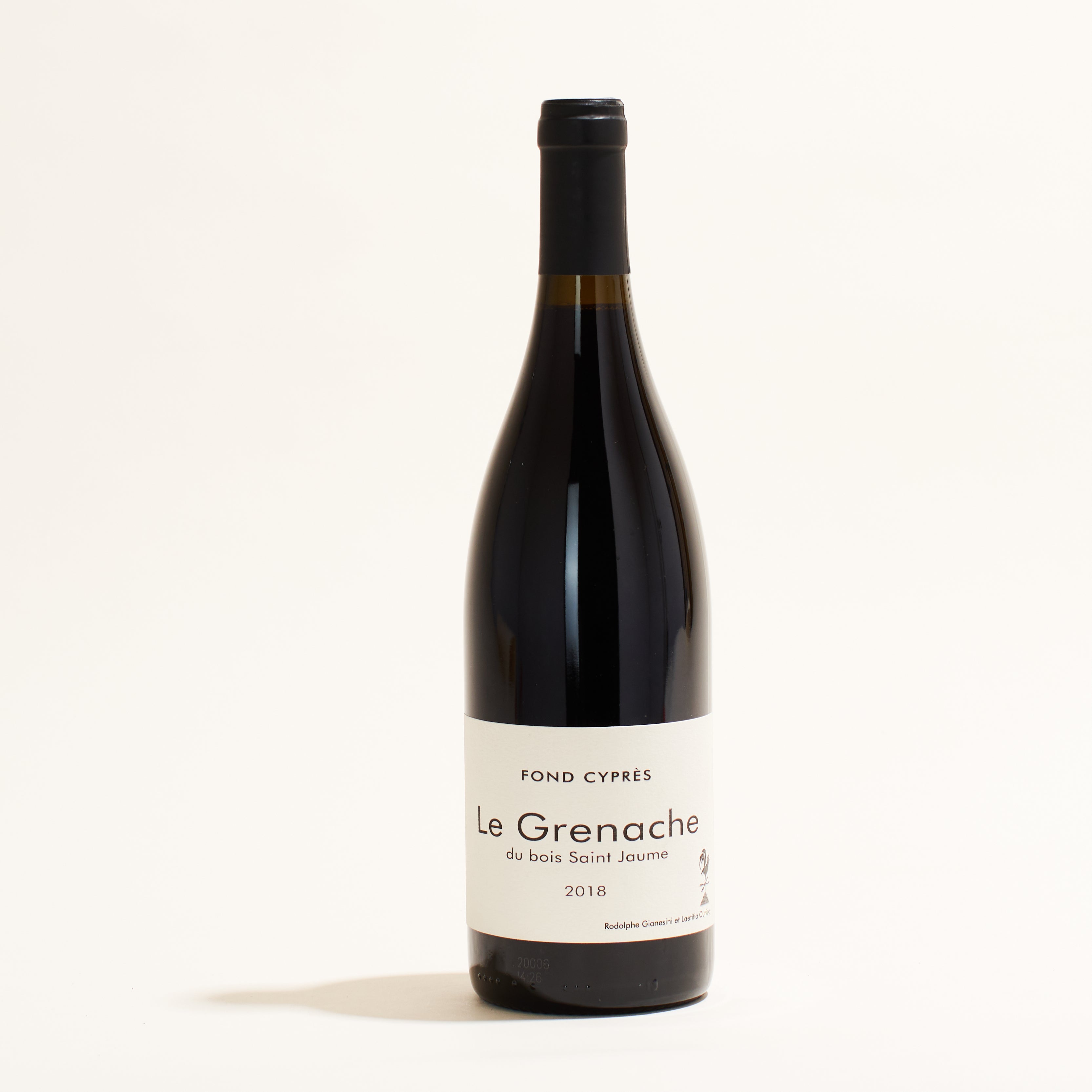 La Grenache du Bois Fond Cypres natural red wine Languedoc-Roussillon France front