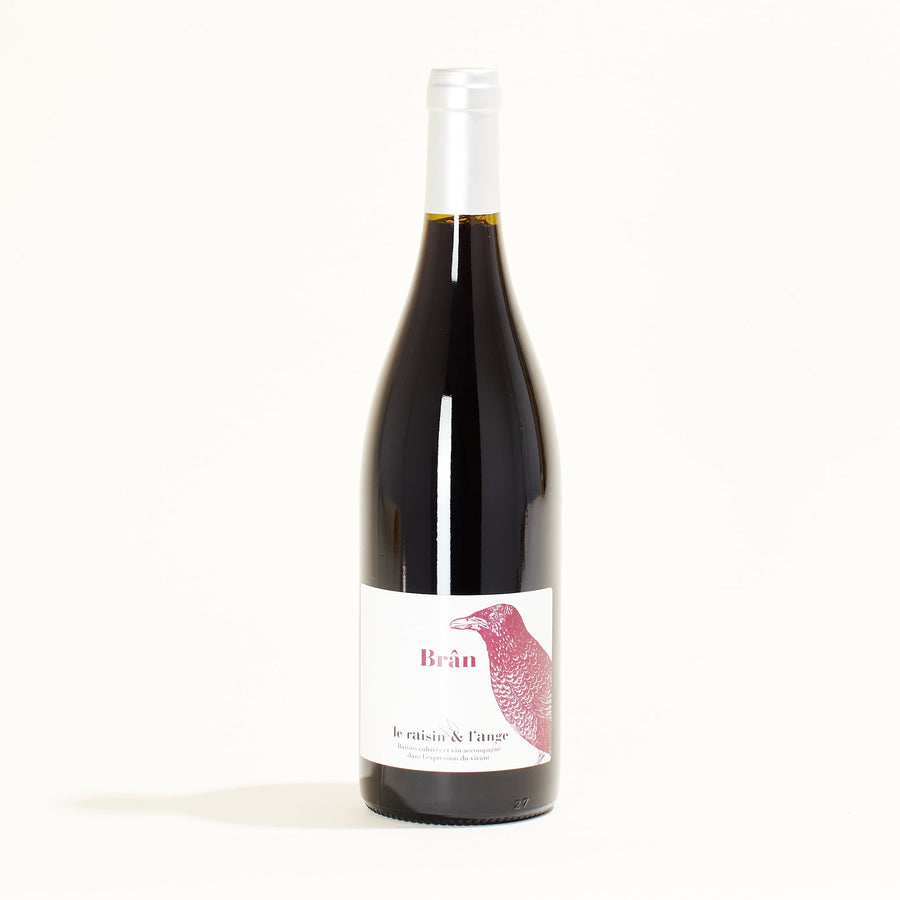 Le Raisin et l'Ange Brân Gamay natural red wine Languedoc-Roussillon France front