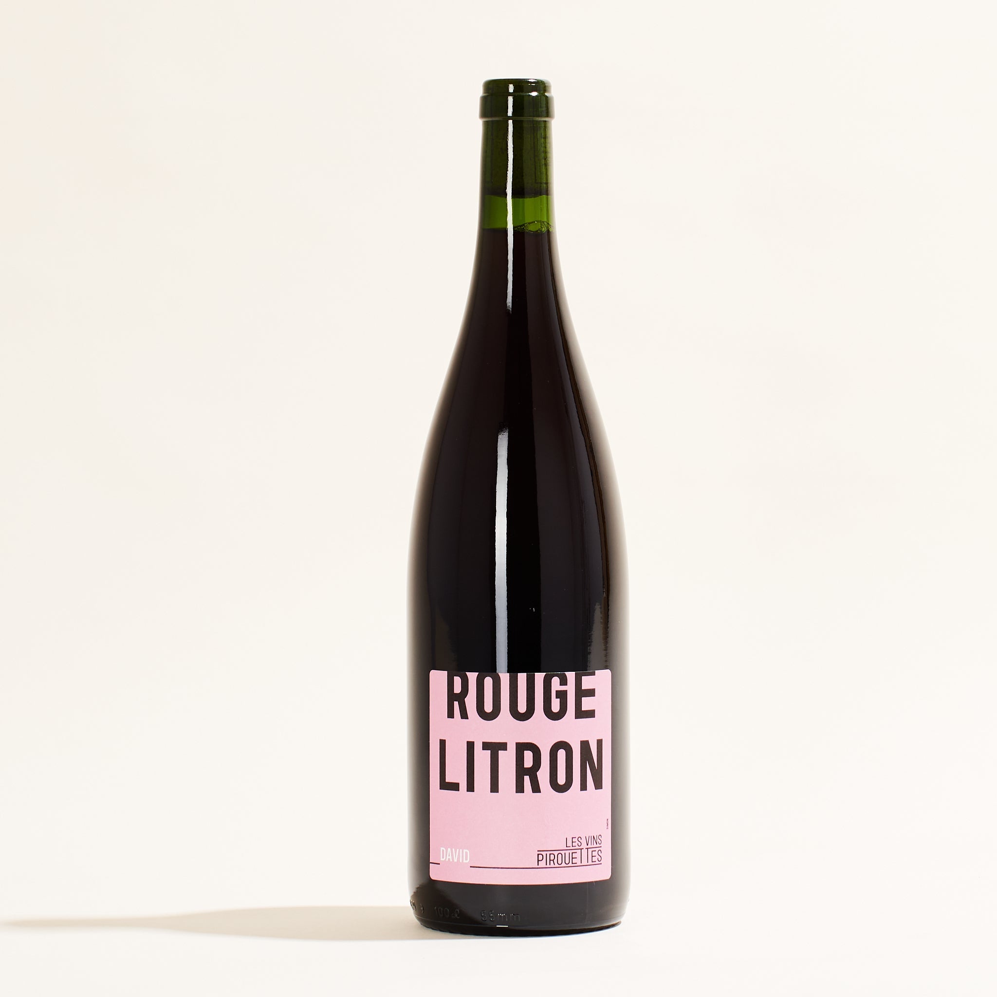 Litron de Rouge de David Les Vins Pirouettes natural red wine Alsace France front