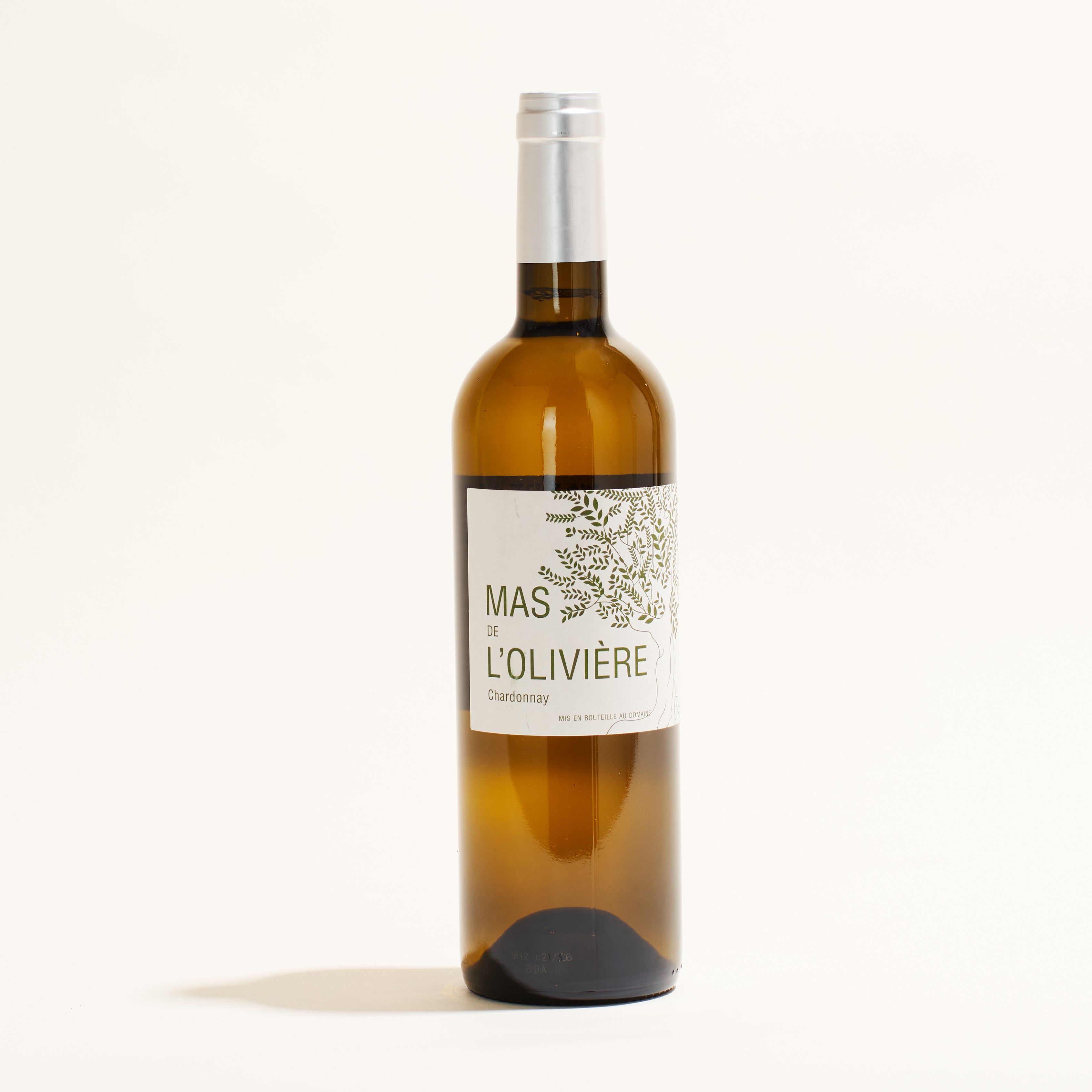 Mas L&#39;Oliviere Chardonnay Domaine Medeilhan natural white wine Languedoc-Roussillon France front