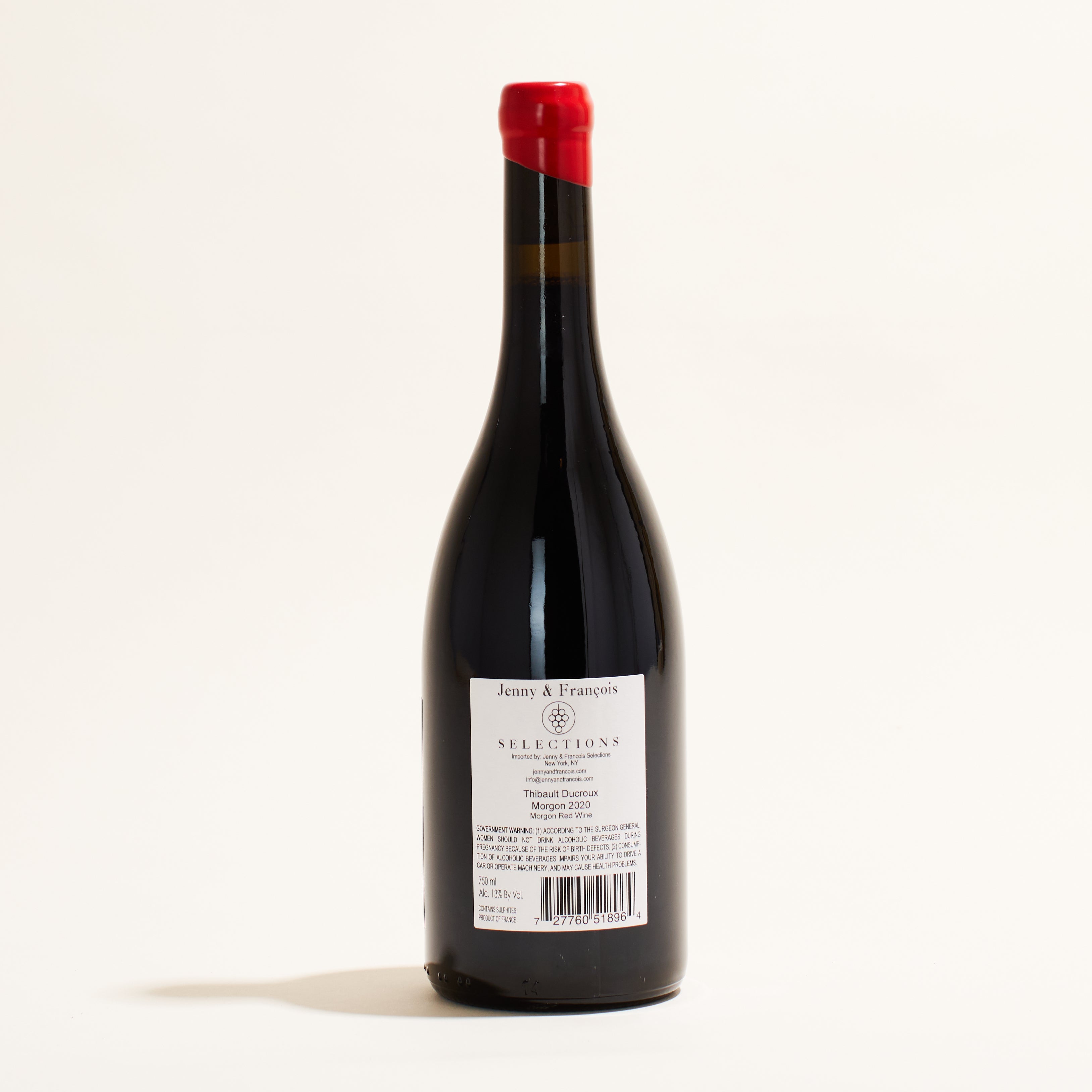 Morgon Thibault Ducroux natural red wine Beaujolais France back