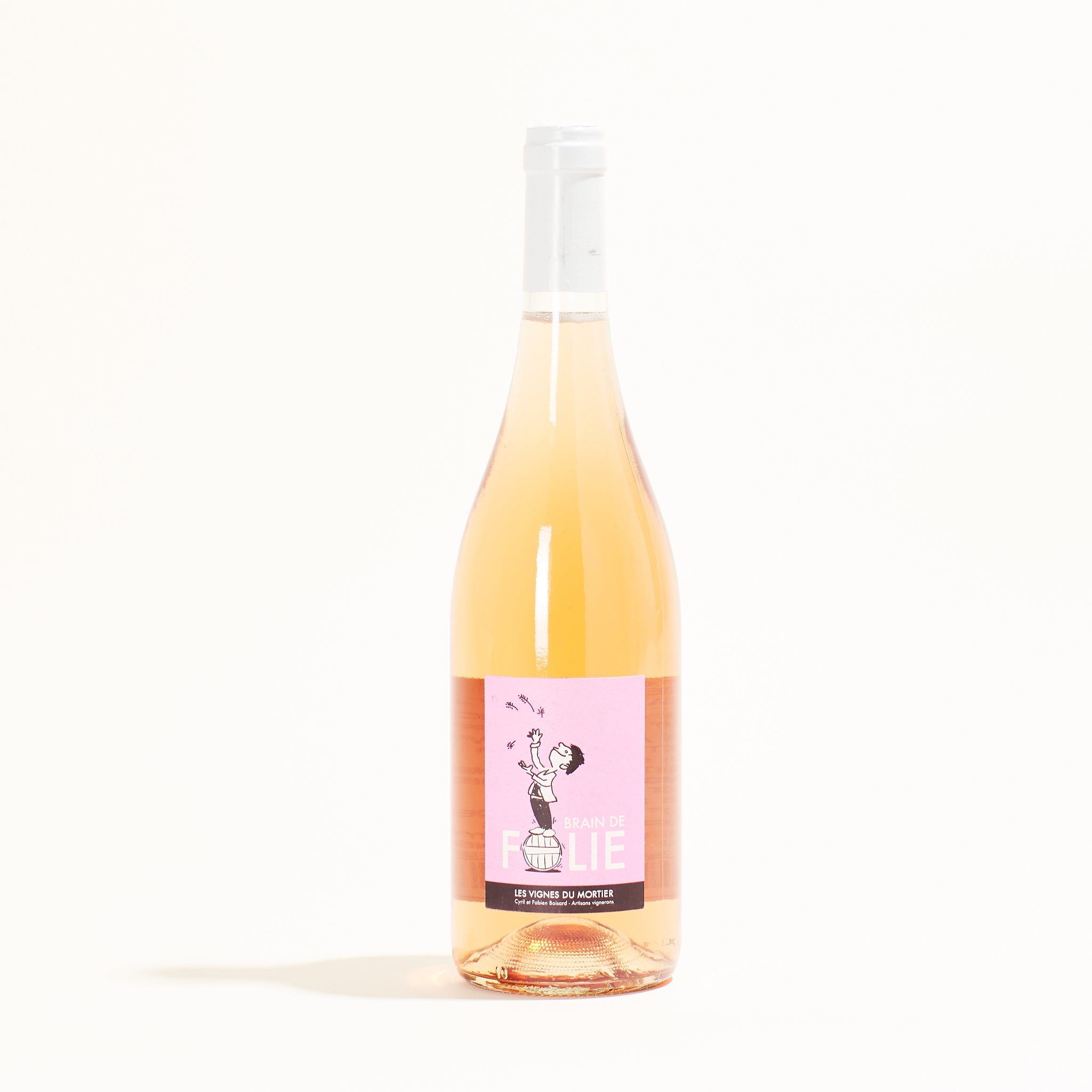 Mortier Brain de Folie Rosé natural Rosé wine Loire France front label