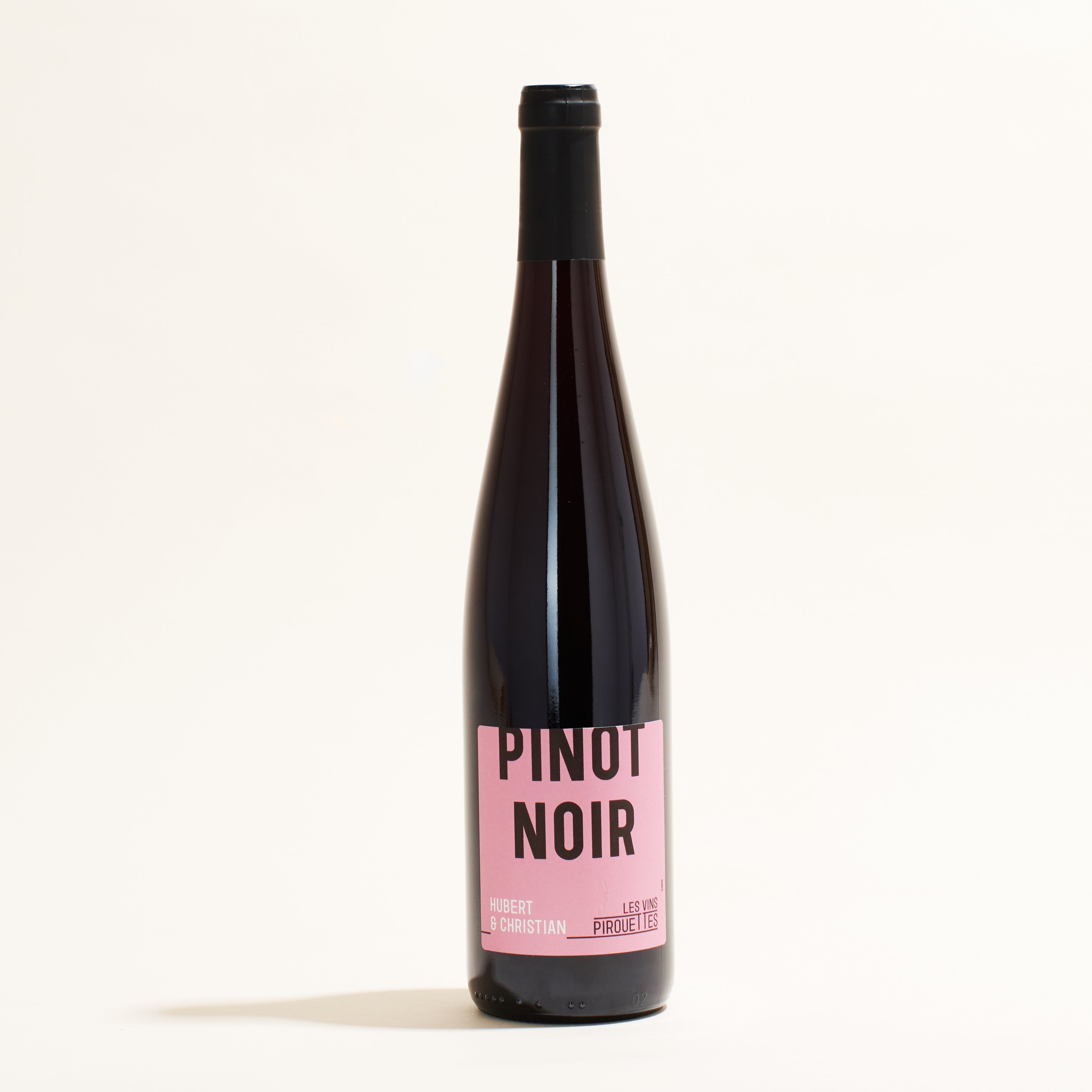 Pinot Noir d&#39;Hubert et Christian Les Vins Pirouettes natural red wine Alsace France front