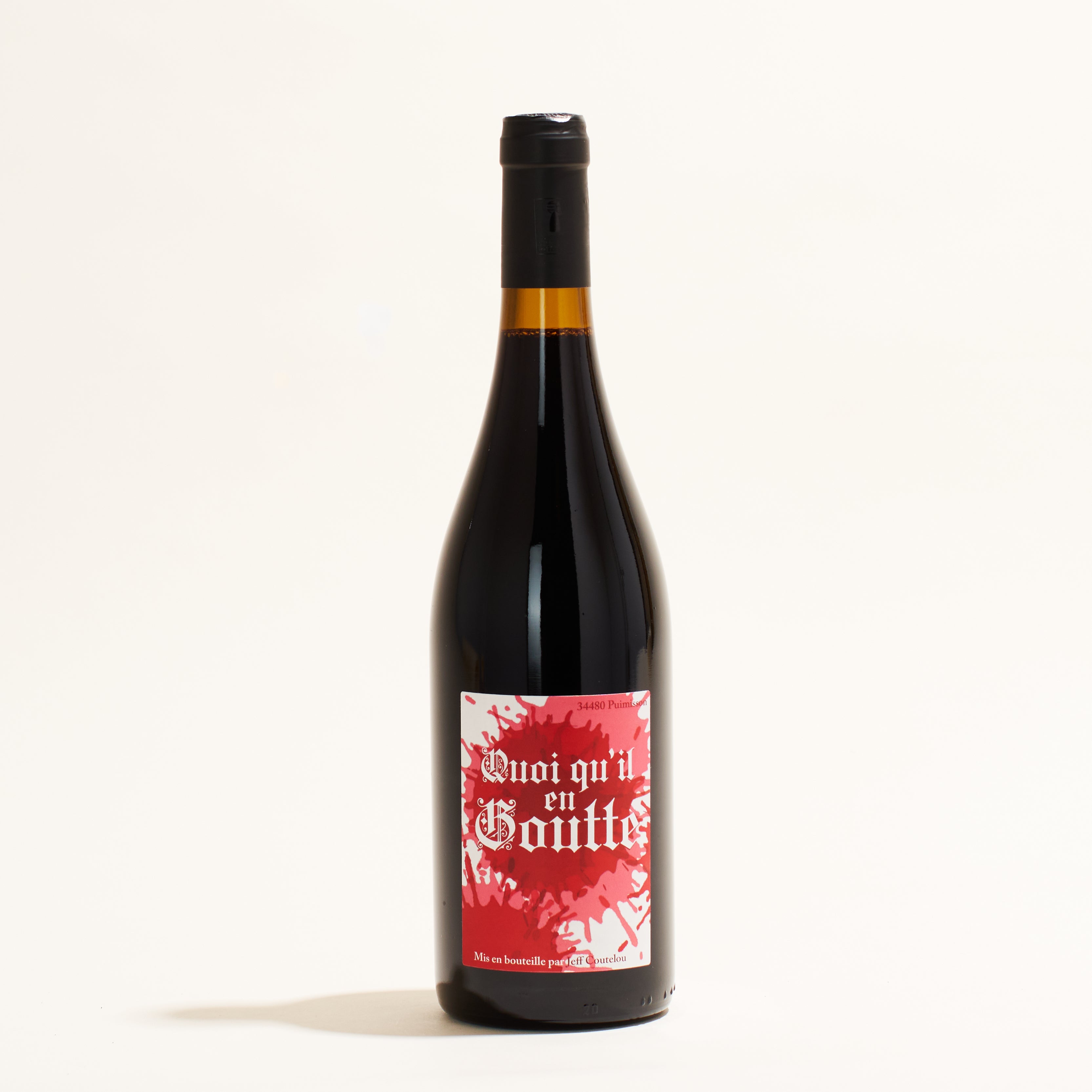 Quoi Qu&#39;il En Goute Jean François Coutelou natural red wine Languedoc France front