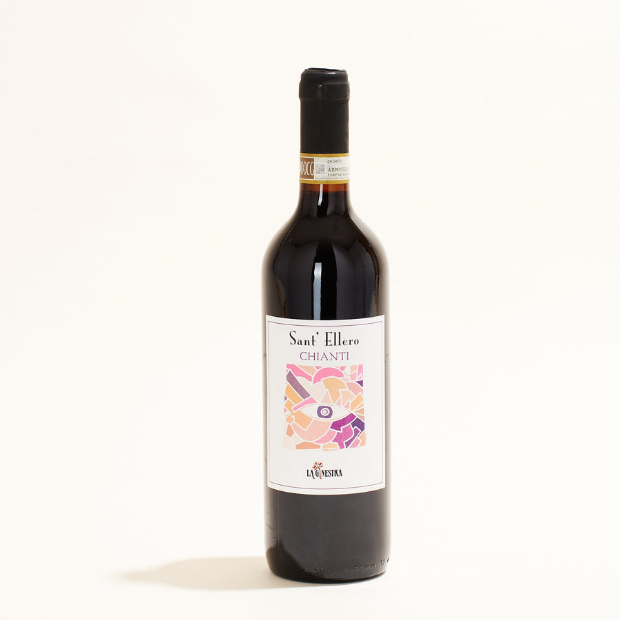 Sant'Ellero La Ginestra natural red wine Toscana Italy front
