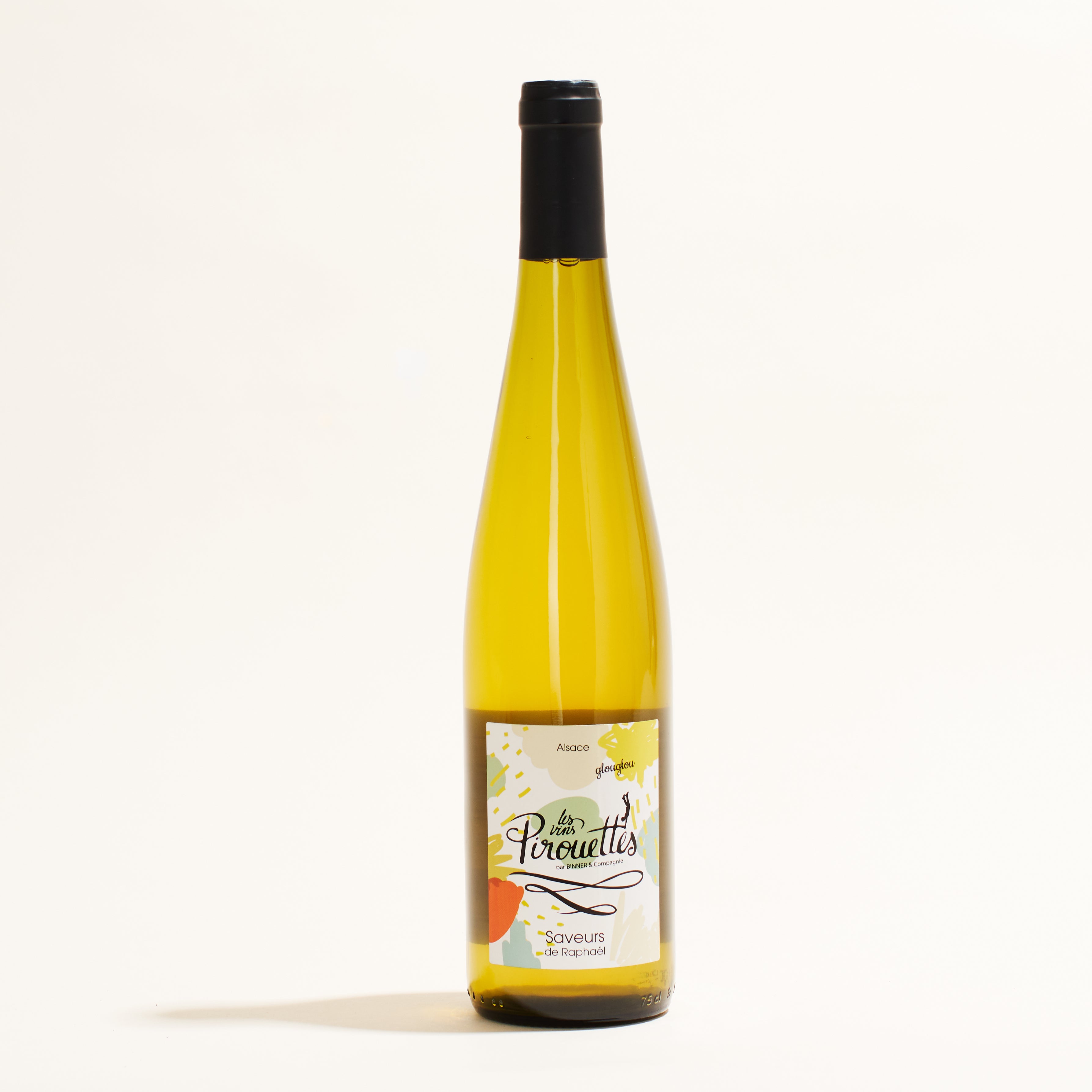 Saveurs de Raphael Les Vins Pirouettes natural white wine Alsace France front