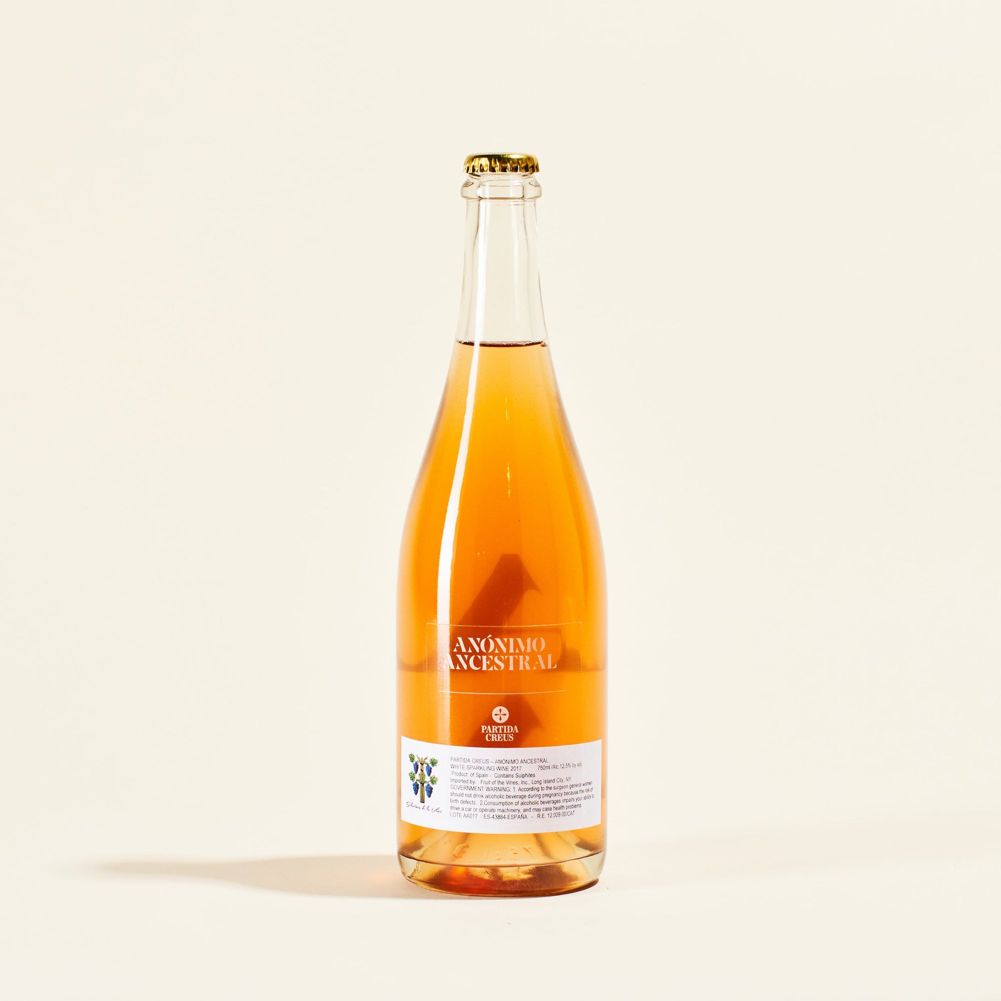 natural sparkling orange wine aa partida creus penedes spain