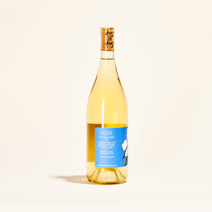 natural white wine bottle oregon usa acadia vineyard white field blend loop de loop 