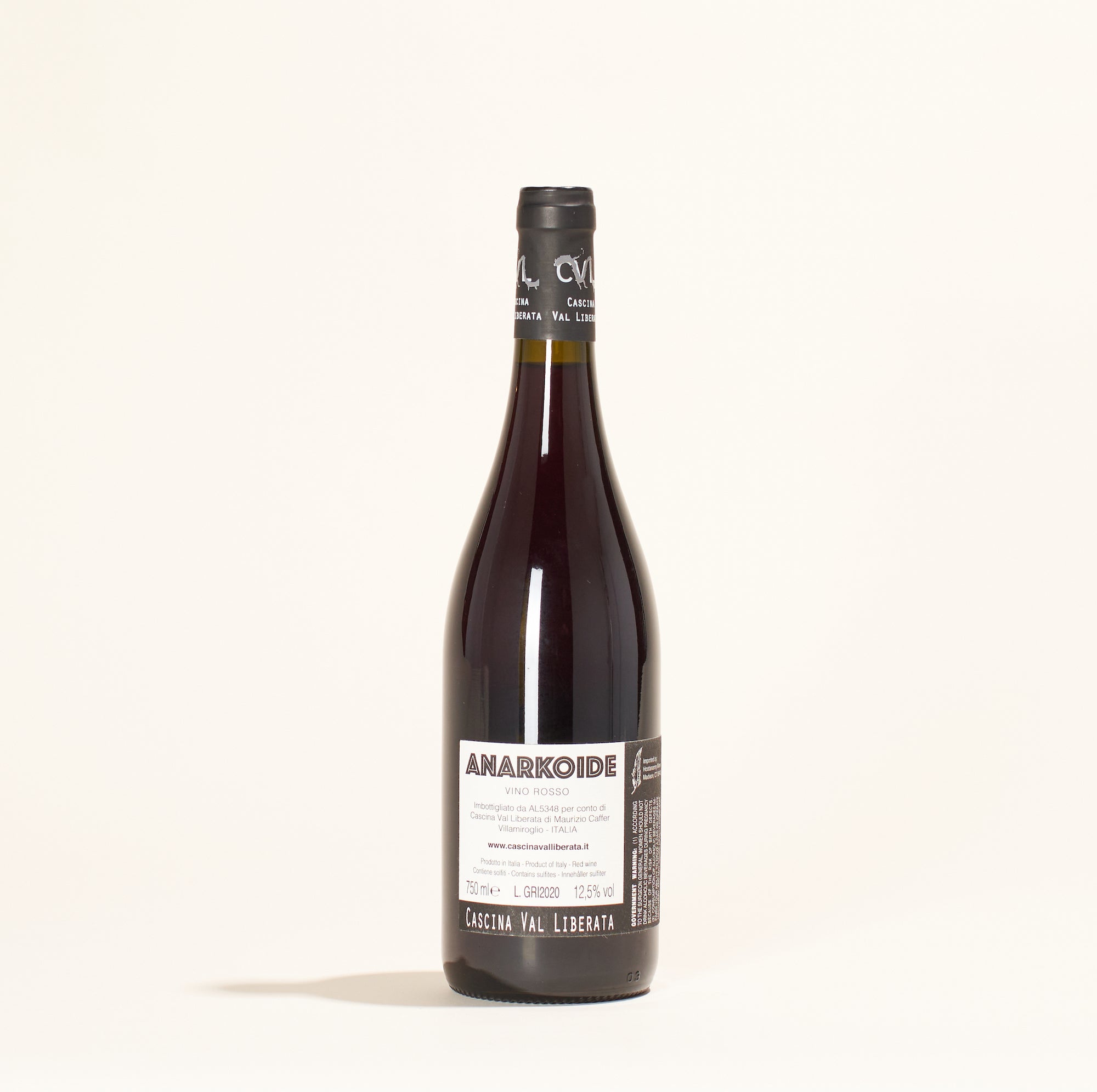 anarkoide cascina val liberata natural red wine piedmont italy