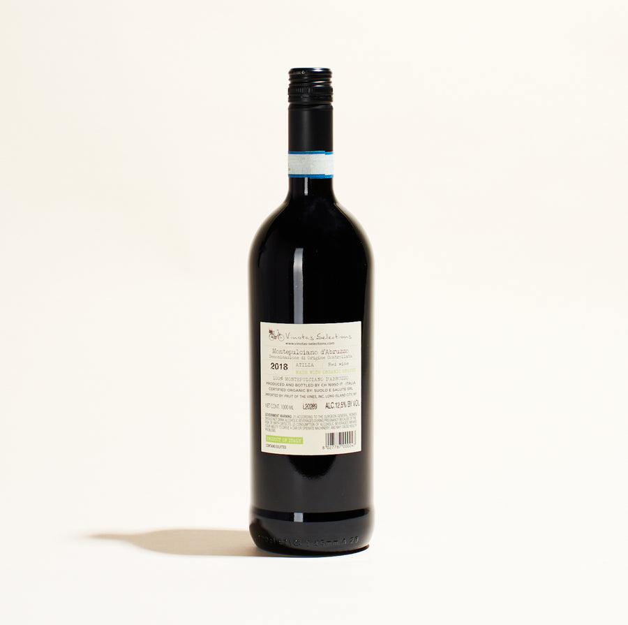 natural red wine bottle atilia montepulciano dabruzzo cantina jasci abruzzo italy 