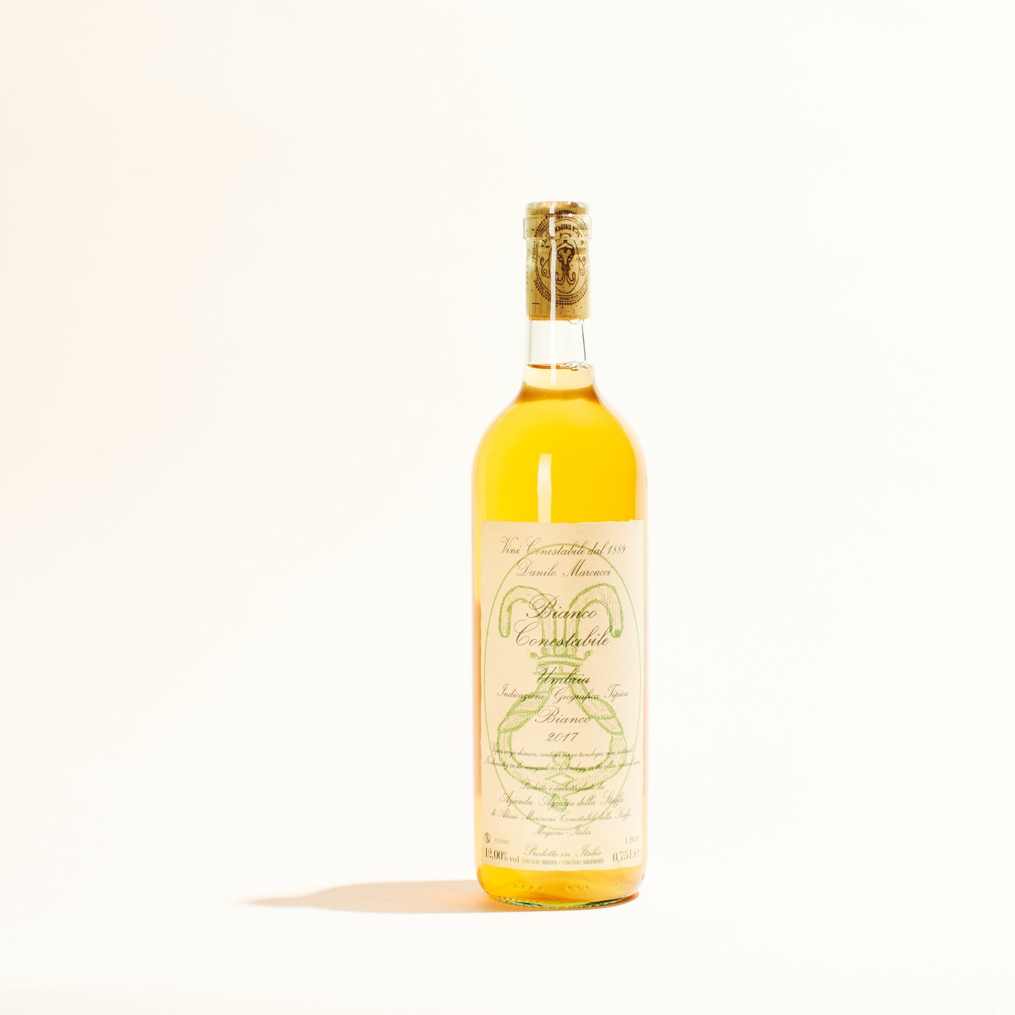 bianco conestabile by conestabile della staffa natural white wine from umbria italy