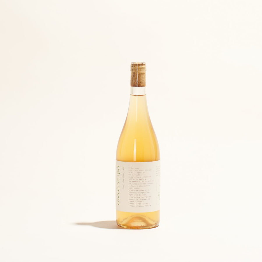 bianco petracavallo natural orange wine puglia italy side