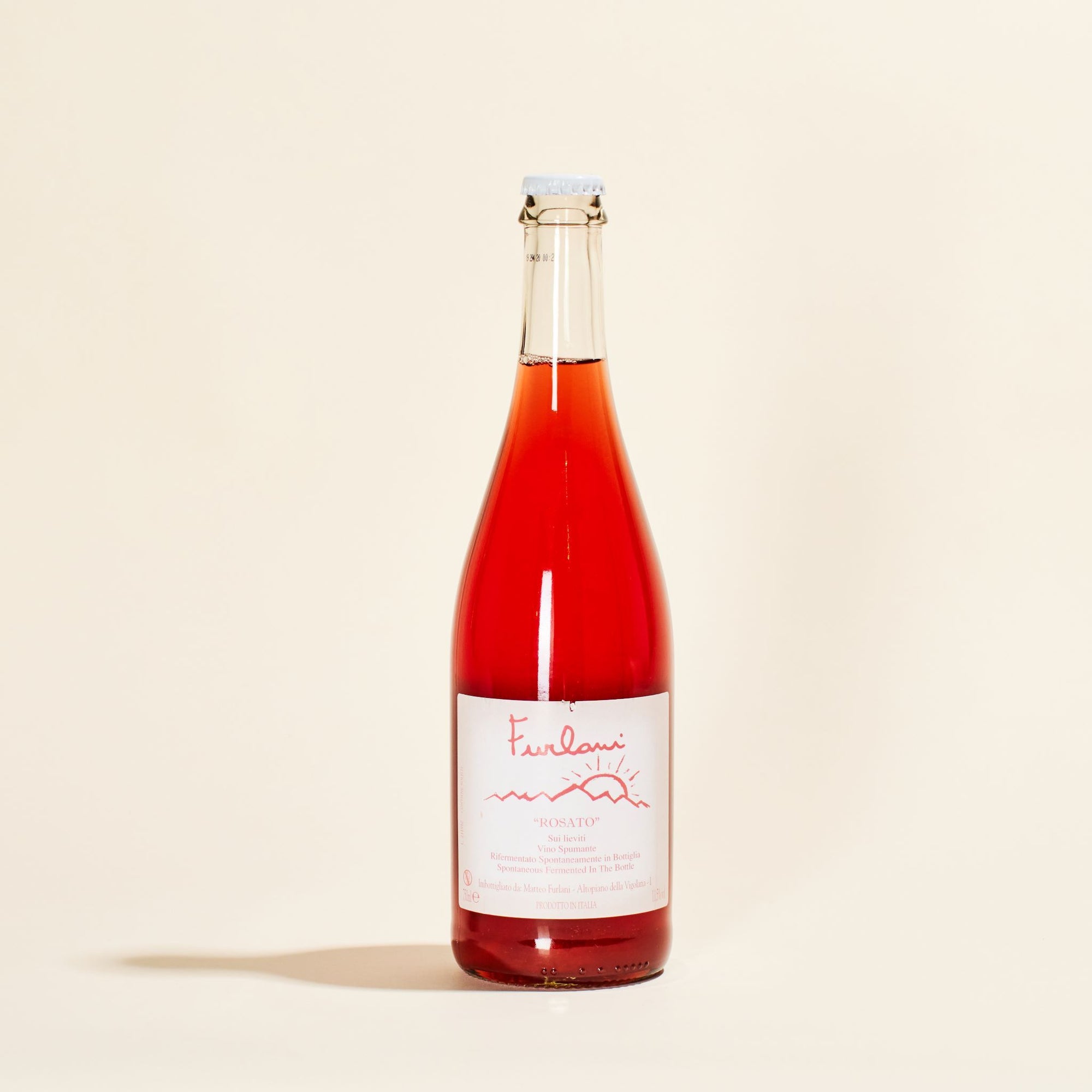 sur lie rosato cantina furlani trentino italy sparkling natural rose wine 