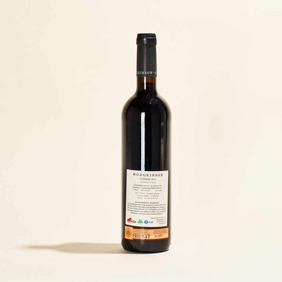 natural red wine carinena hodgekinson priorat spain 