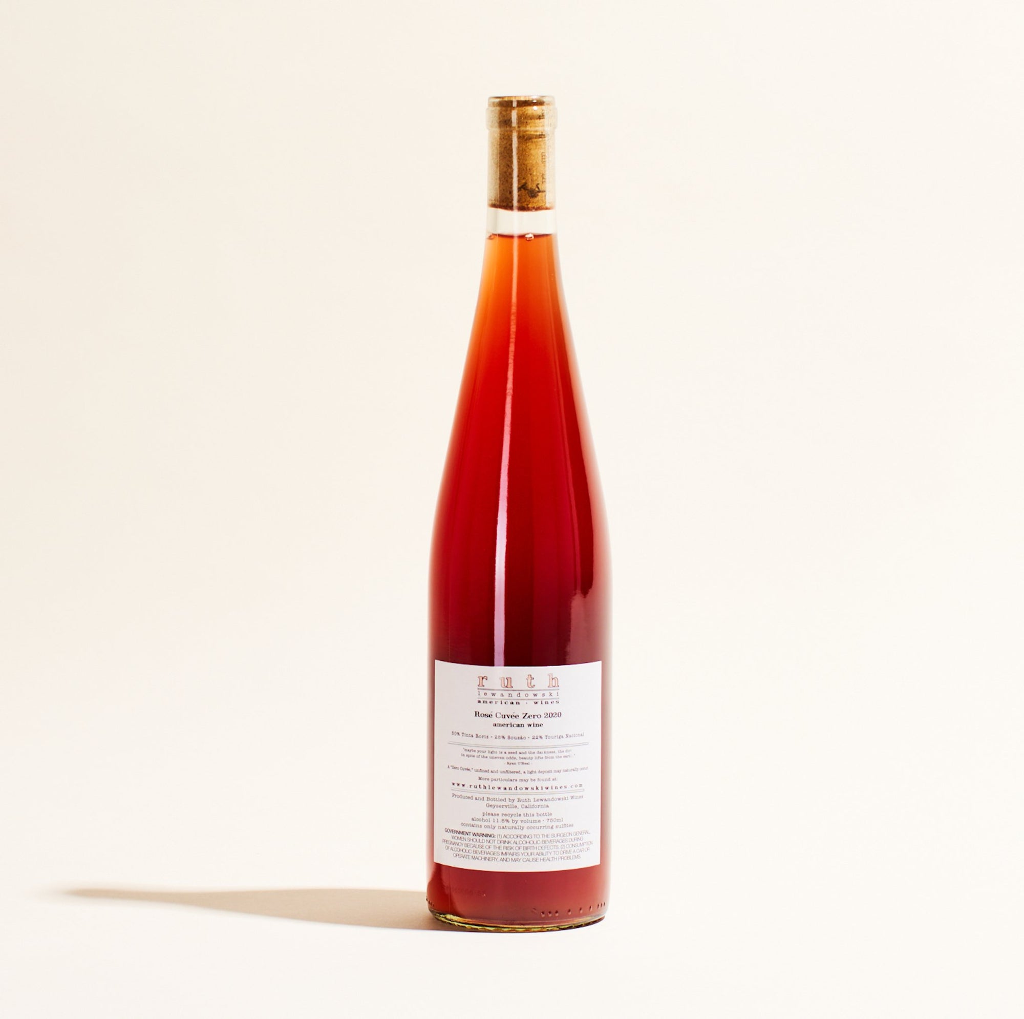 natural rose wine cuvee zero ruth lewandowski california usa 