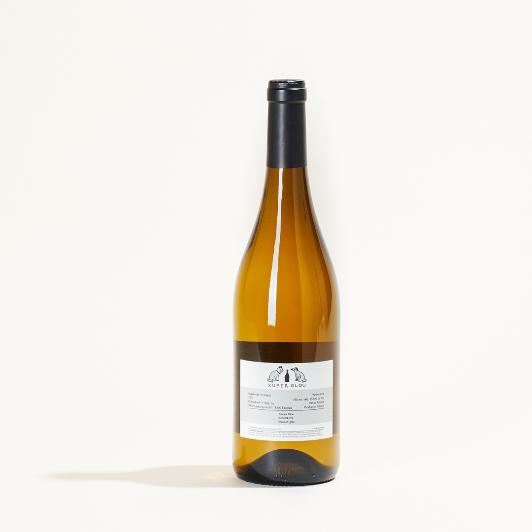 cypres de toi white domaine fond cypres natural White wine Languedoc Roussillon France back