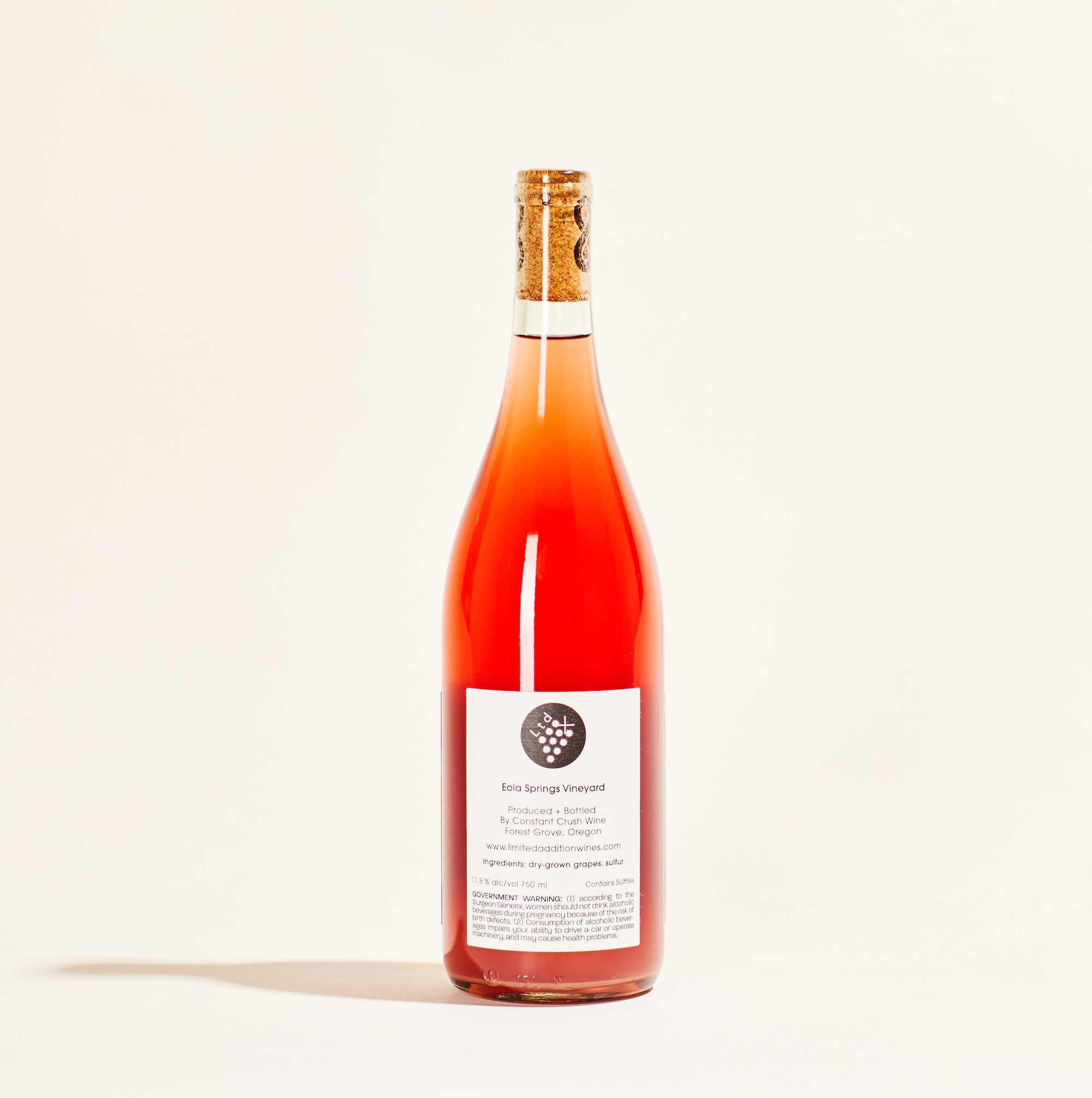 grenache rose by constant crush natural rose wine from oregon united states