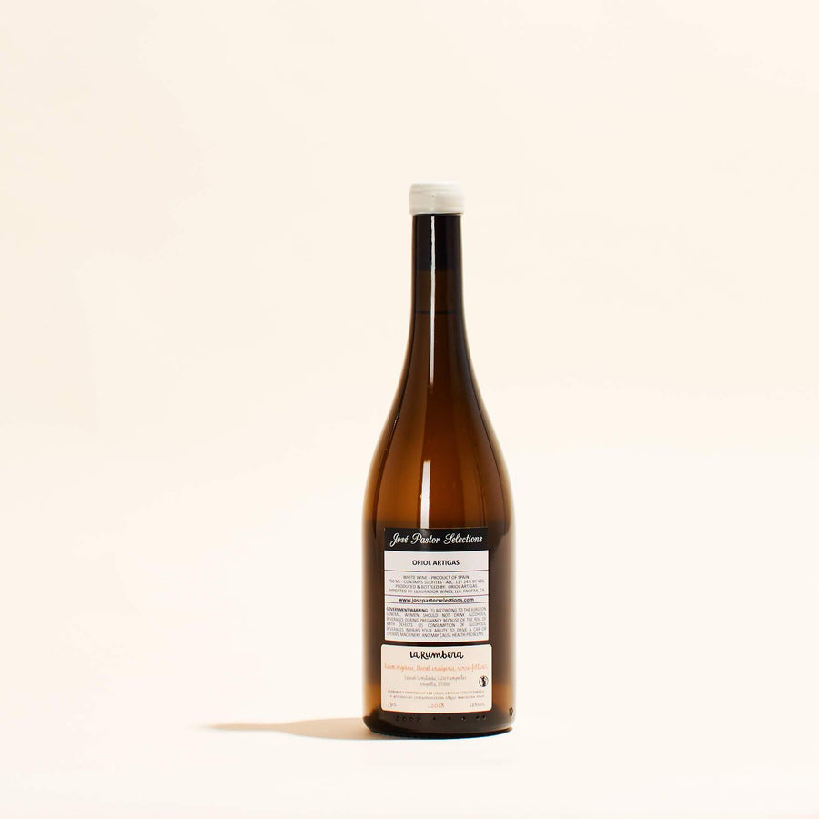 la rumbera blanco oriol artigas natural Orange wine Catalunya Spain front back label