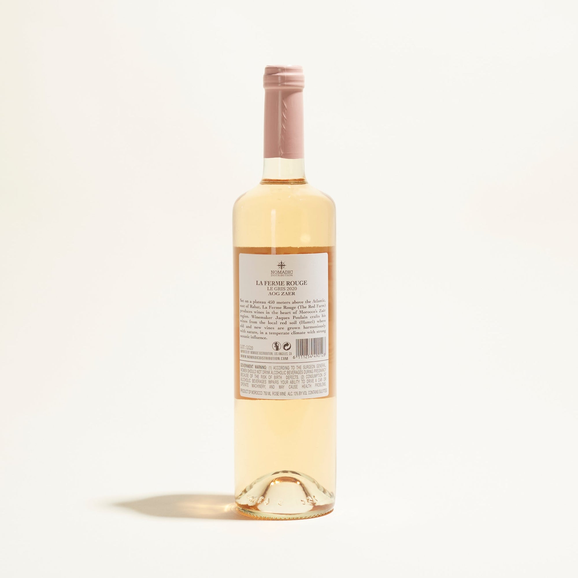 le gris la ferme rouge natural rose wine zaer morocco