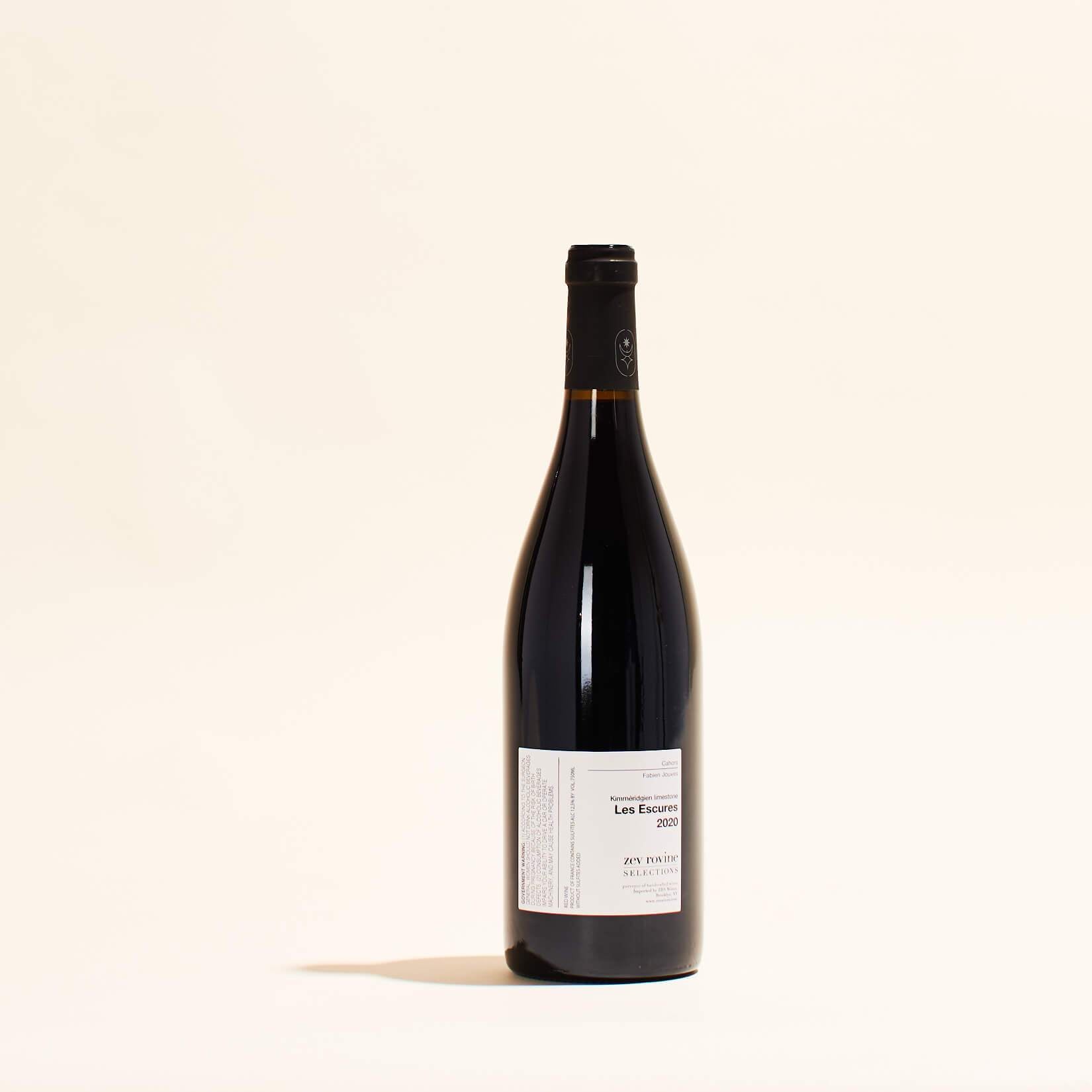 les escures fabien jouves natural Red wine Cahors France back label