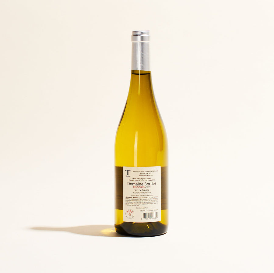 natural white wine bottle les grezes domaine bordes languedoc france 