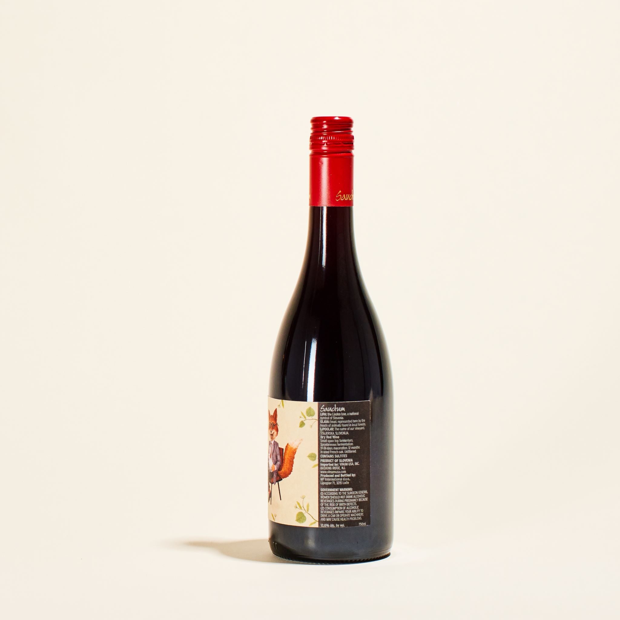 lisica pinot noir domaine sanctum primorje slovenia natural red wine