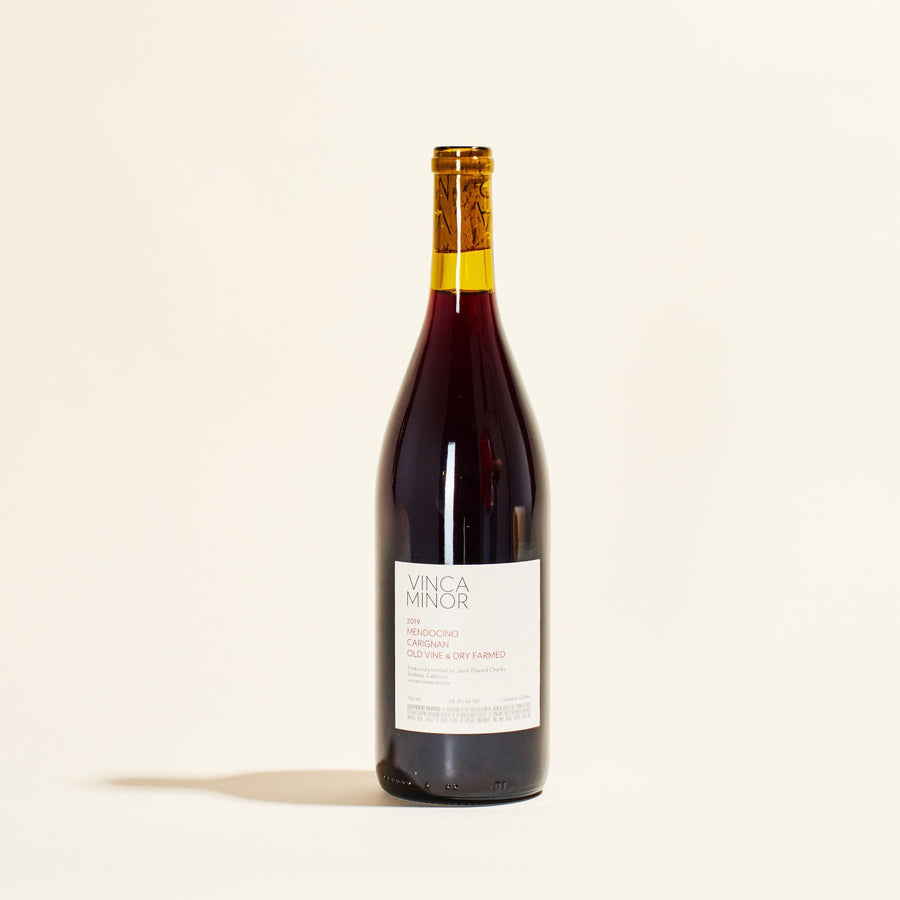 natural red wine mendocino carignan vinca minor california usa 