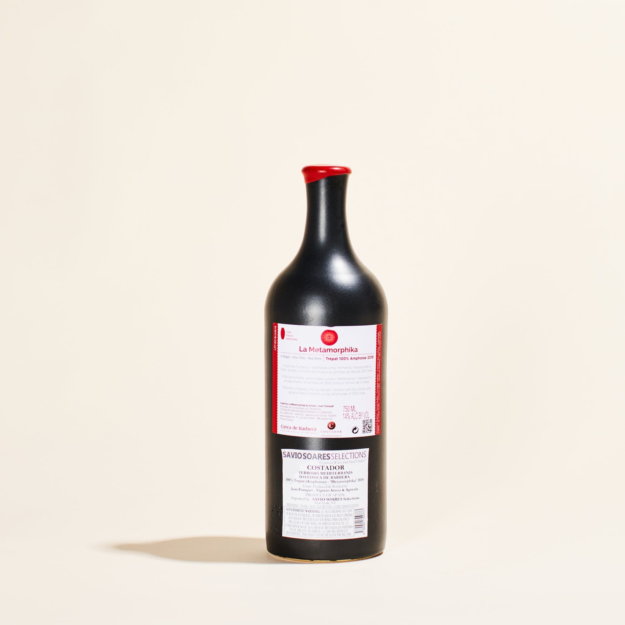 natural red wine metamorphika trepat amphora costador catalunya spain