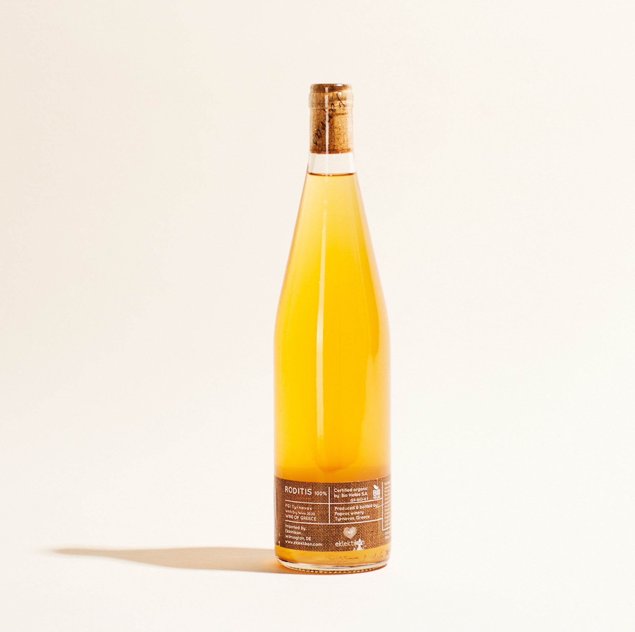 natural white orange wine bottle pleiades papras bio wines tyrnavos greece