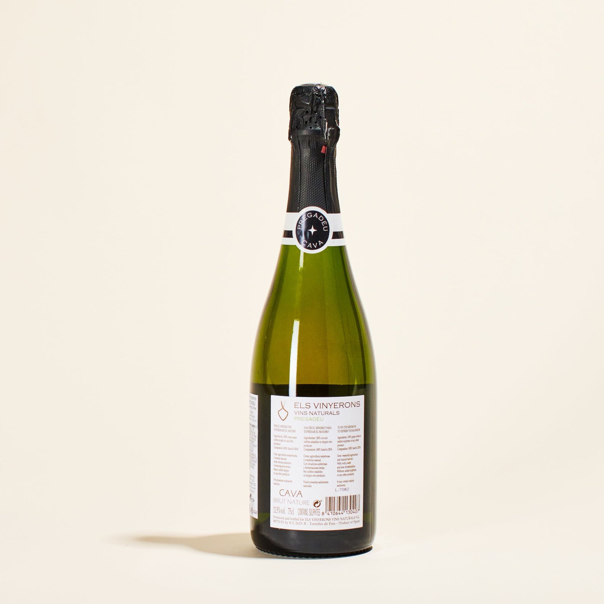 natural sparkling white wine pregadeau cava els vinyerons penedes spain