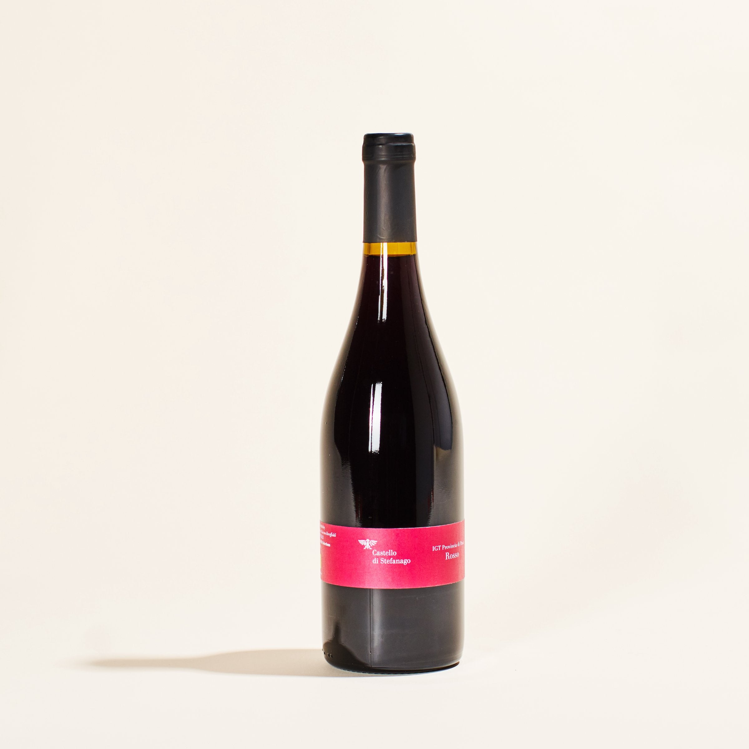 provincia di pavia rosso castello di stefanago lombardy italy natural red wine bottle