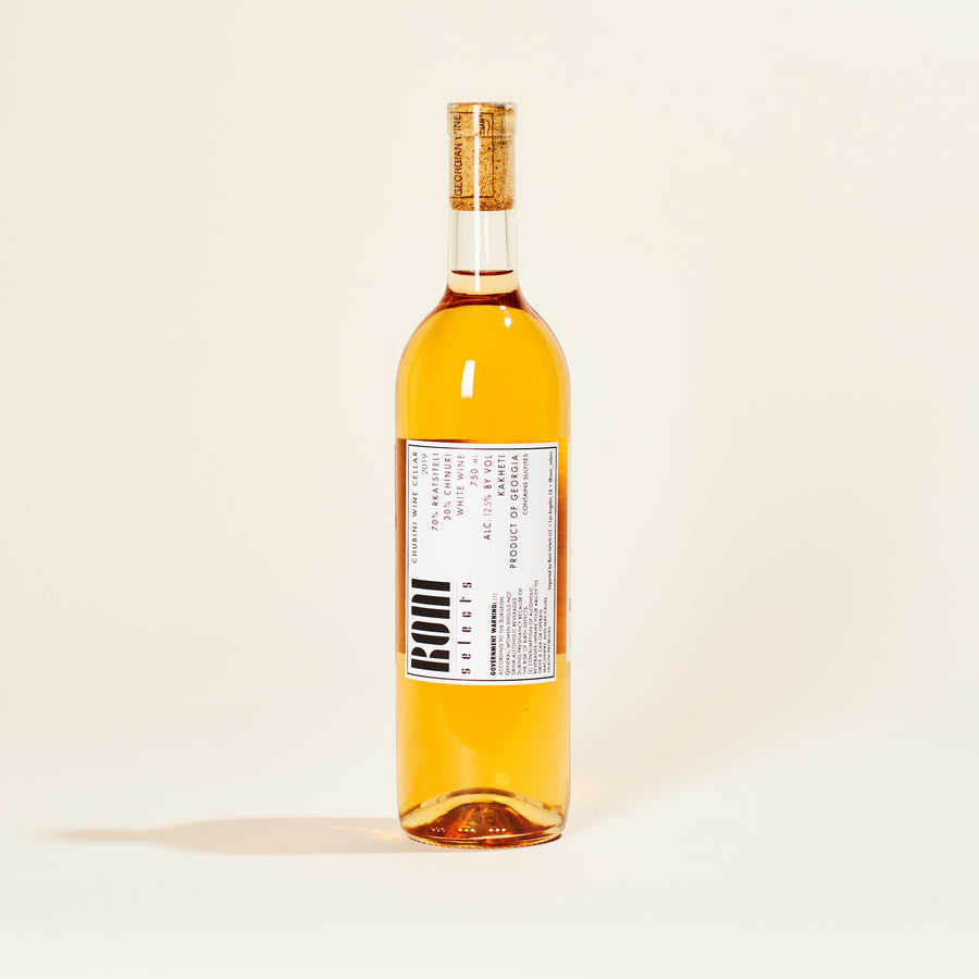 rkatsiteli chinuri chubini natural White orange wine kakheti georgia back