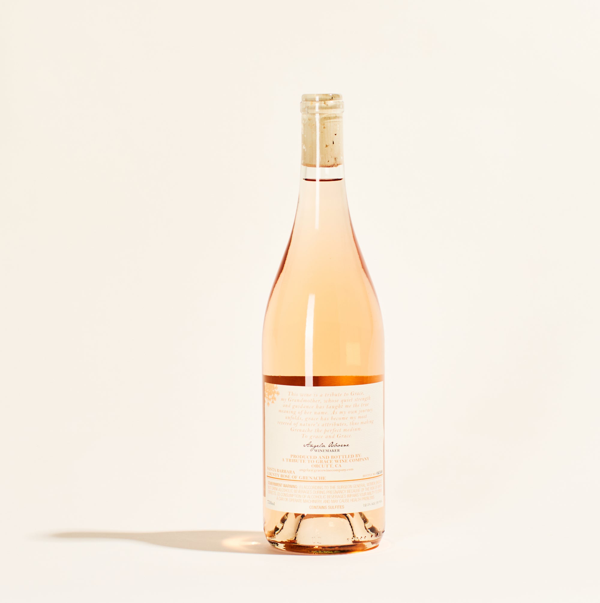 natural white rose wine rose tribute to grace california usa