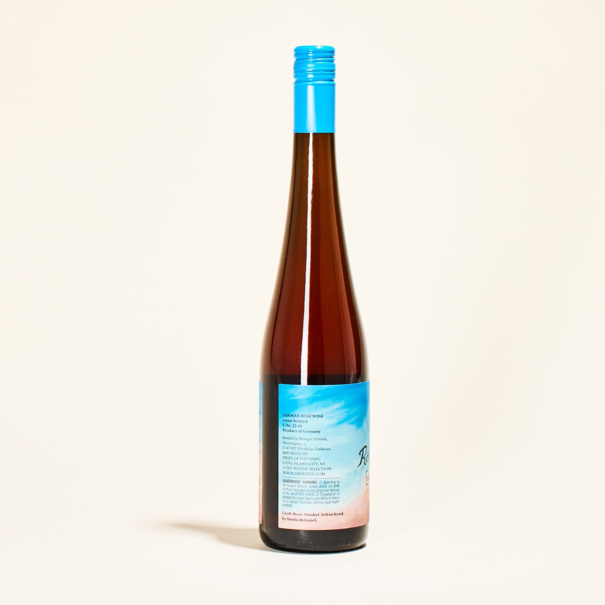 natural rose wine weingut schmitt rheinhessen germany bottle label