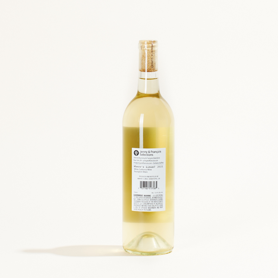 sauvignon blanc wheres linus natural White wine California USA back