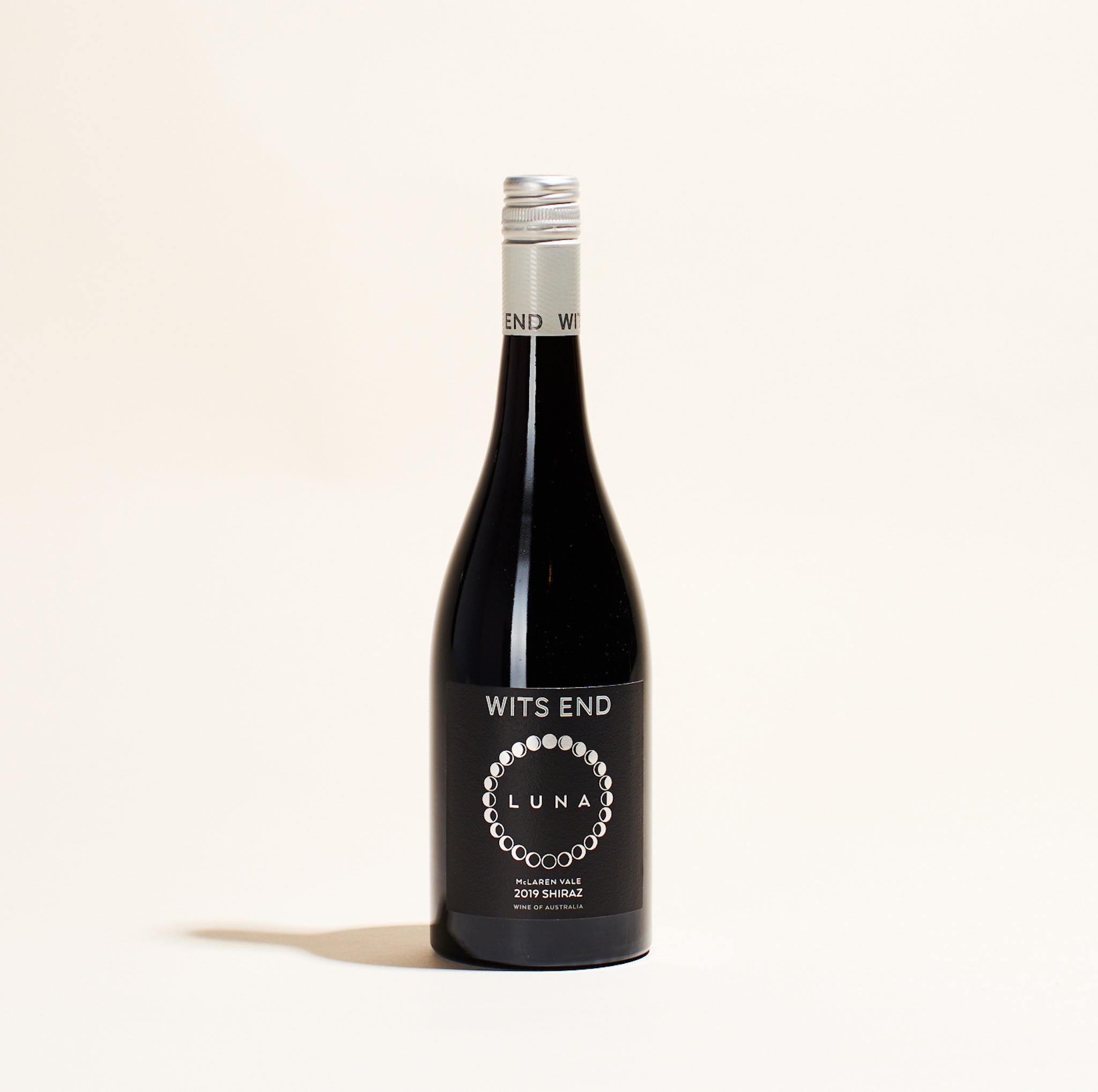 shiraz wits end natural red wine south australia front